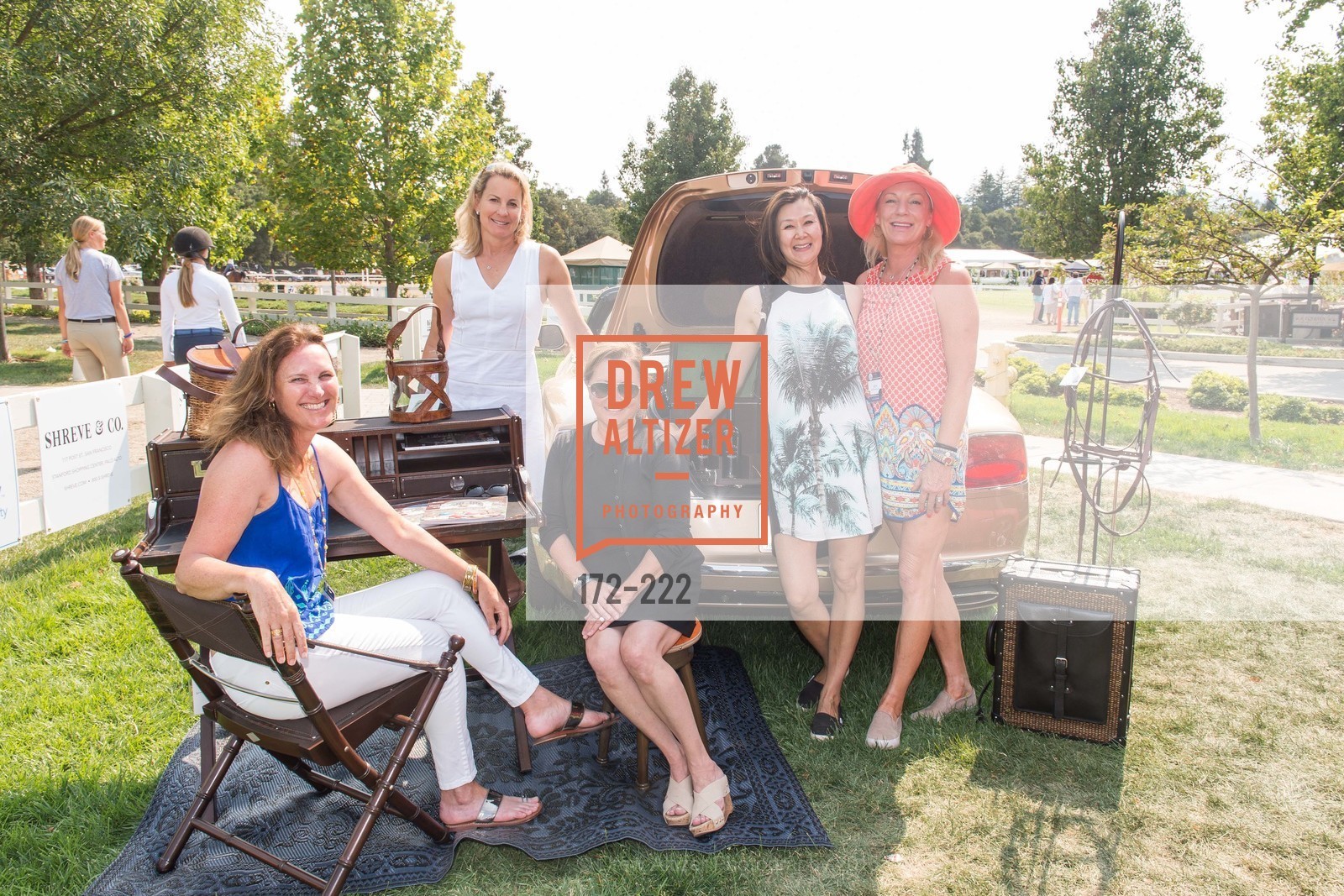 Suzanne Rischman, Catherine Harvey, Cerri Guthrie, Lavinia Branden, Jen McDonald, Bentley Tailgate Party Benefiting the Menlo Charity Horse Show, Menlo Circus Club, August 8th, 2015,Drew Altizer, Drew Altizer Photography, full-service agency, private events, San Francisco photographer, photographer california