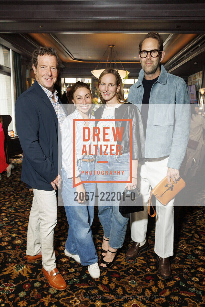 Rob Rieders, Gina Peterson, Elizabeth Dye, Alan Dye, Wayfare Tavern's 15th anniversary and Grand Re-Opening, Wayfare Tavern. 201 Pine Street, June 6th, 2025, Photo #2067-22201-0 Rob Rieders, Gina Peterson, Elizabeth Dye, Alan Dye, Photo #2067-22201-0