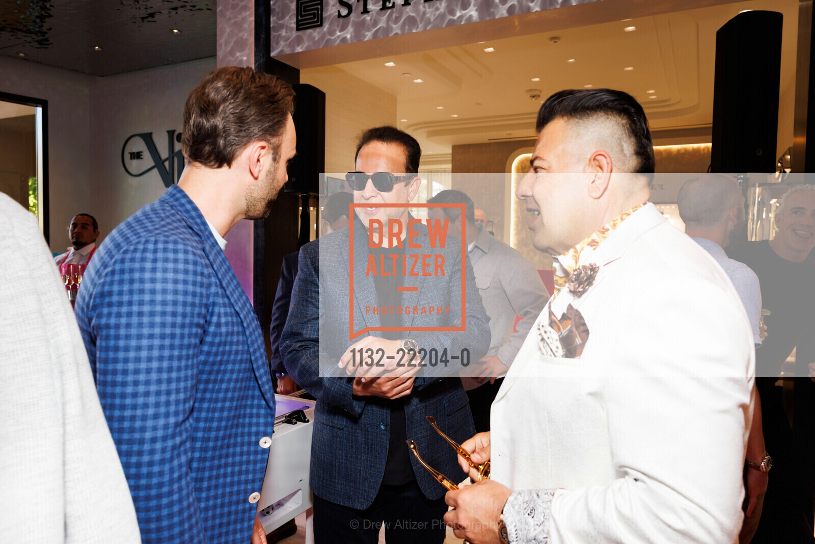 Jared Silver, Naeem Wahab, Sammy Attaie, Moser Boutique Opening at The Villa Menlo Park, The Villa Menlo Park. 500 El Camino Real, June 10th, 2025, Photo #1132-22204-0 Jared Silver, Naeem Wahab, Sammy Attaie, Photo #1132-22204-0
