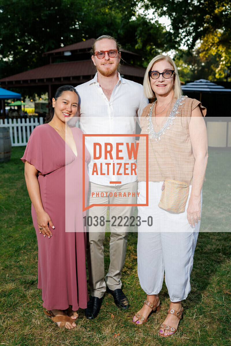 Mara Booth, Chandler Booth, Suzanne Deal Booth, Uytengsu Family Opening Night at Charles Krug + Patron Dinner at Trinchero Family Estates for Festival Napa Valley 2025, Location Edit Charles Krug + Trinchero Family Estates. 3070 North St Helena Hwy, July 11th, 2025, Photo #1038-22223-0 Mara Booth, Chandler Booth, Suzanne Deal Booth, Photo #1038-22223-0