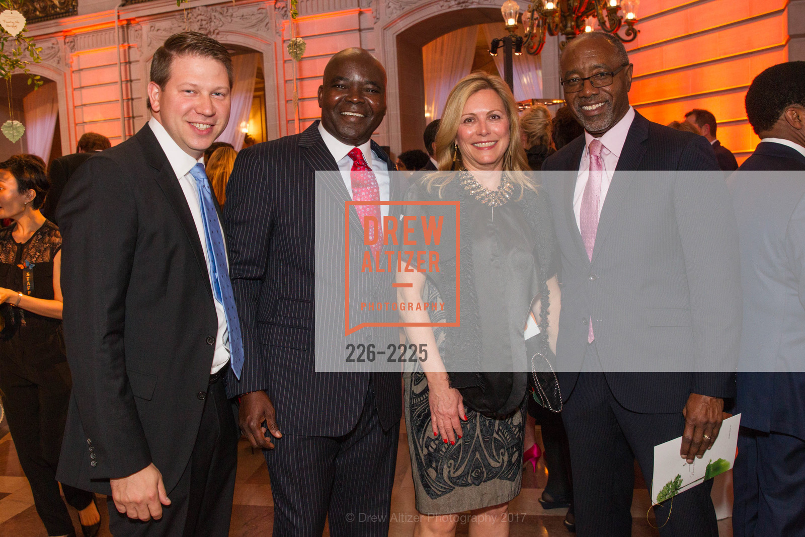 Rich Bajner, Remy Kajogbola, Marvin O'Quinn, Dignity Health Foundation’s Humankindness Gala 2017, City Hall, May 18th, 2017, Photo #226-2225 Rich Bajner, Remy Kajogbola, Marvin O'Quinn, Photo #226-2225