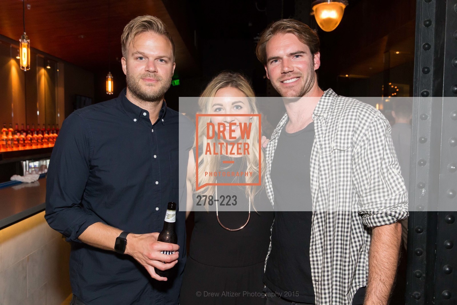 Dan Povolic, Lauryn Livengood, Brian Lucey, Gucci & Vogue Dinner, 60 6th St, San Francisco. 60 6th St, San Francisco, August 8th, 2015, Photo #278-223 Dan Povolic, Lauryn Livengood, Brian Lucey, Photo #278-223