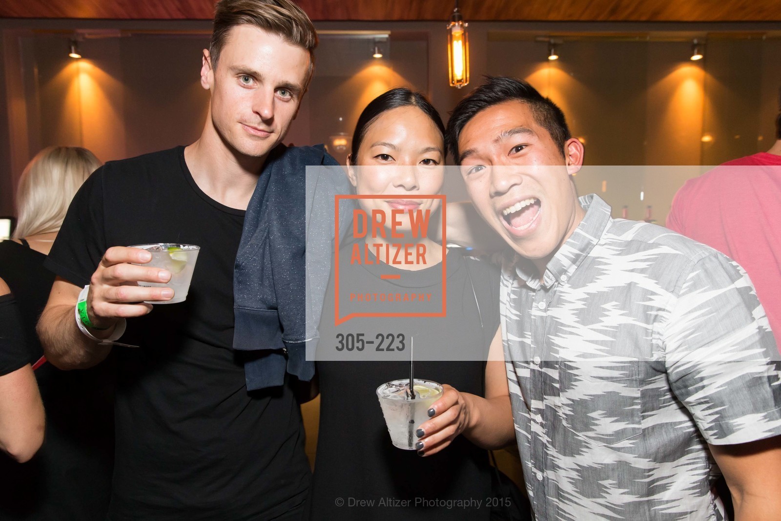 Colin Drenzer, Jen Szeto, Edward Cheung, Gucci & Vogue Dinner, 60 6th St, San Francisco. 60 6th St, San Francisco, August 8th, 2015, Photo #305-223 Colin Drenzer, Jen Szeto, Edward Cheung, Photo #305-223