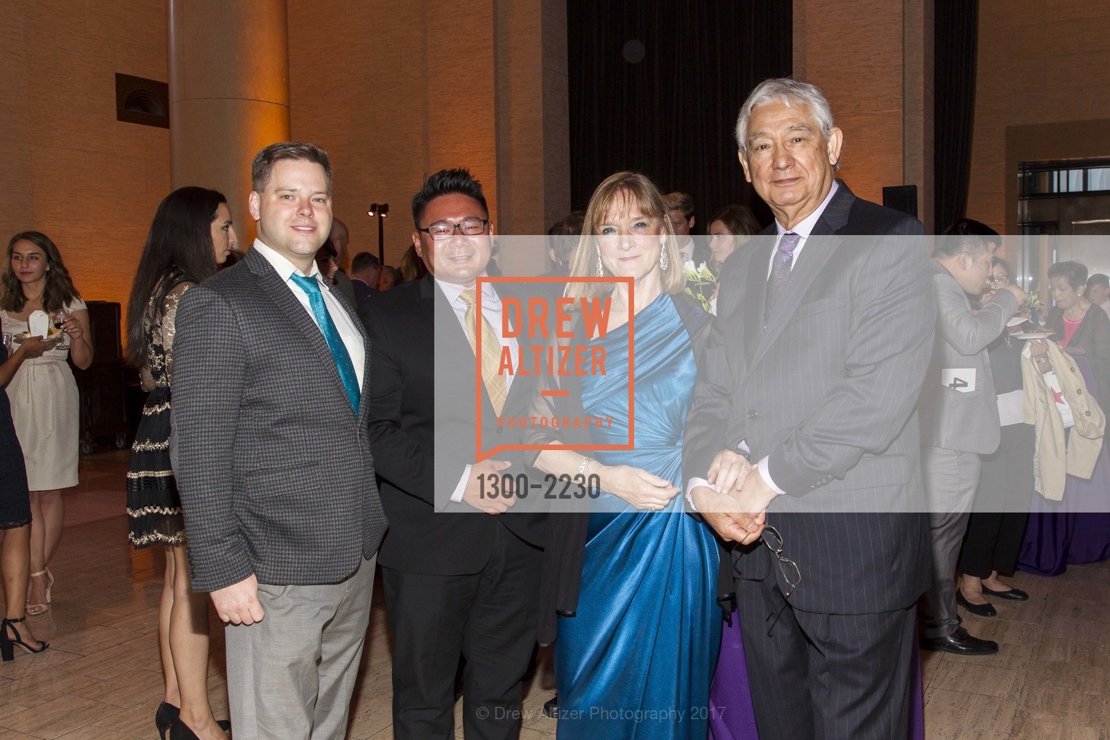 Chris Kraker, Angelito Reyes, Valerie Villela, Leopoldo Villela, On Lok Celebrates! 2017, Bently Reserve. 301 Battery St., San Francisco, CA 94111, May 19th, 2017, Photo #1300-2230 Chris Kraker, Angelito Reyes, Valerie Villela, Leopoldo Villela, Photo #1300-2230