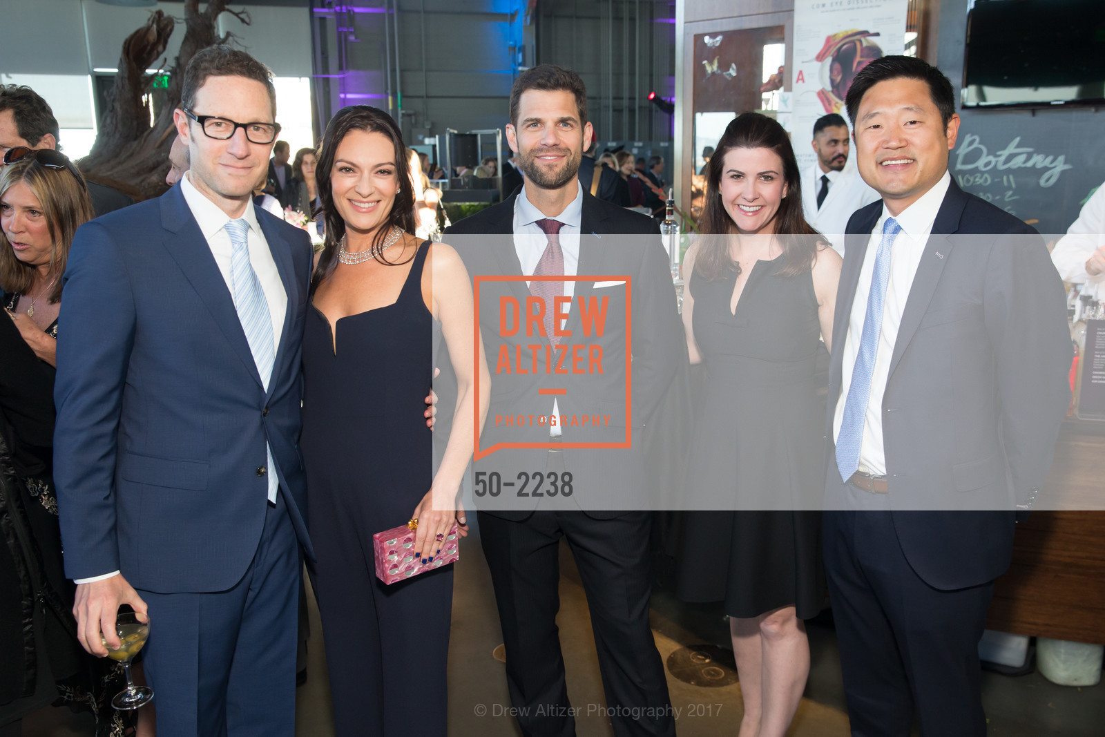 Josh Olshansky, Laurie Olshansky, Brian Krim, Jillian Chou, David Chou, Party at the Piers Exploratorium Spring Gala: Phenomenal, Exploratorium. Pier 15, San Francisco CA 94111, May 17th, 2017, Photo #50-2238 Josh Olshansky, Laurie Olshansky, Brian Krim, Jillian Chou, David Chou, Photo #50-2238
