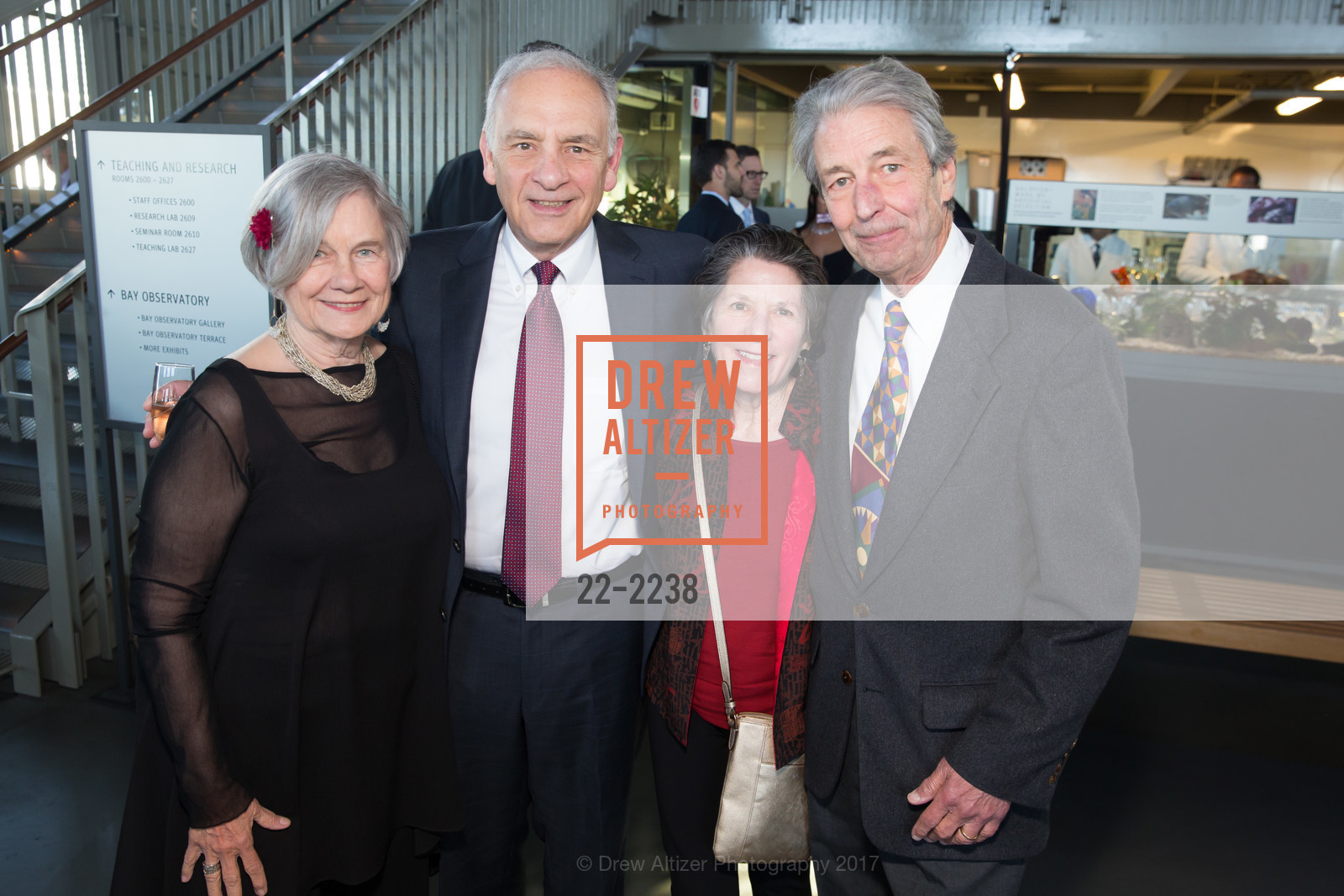 Sandra Hobson, Vince Ricci, Jean Ricci, Charles Hobson, Party at the Piers Exploratorium Spring Gala: Phenomenal, Exploratorium. Pier 15, San Francisco CA 94111, May 17th, 2017, Photo #22-2238 Sandra Hobson, Vince Ricci, Jean Ricci, Charles Hobson, Photo #22-2238