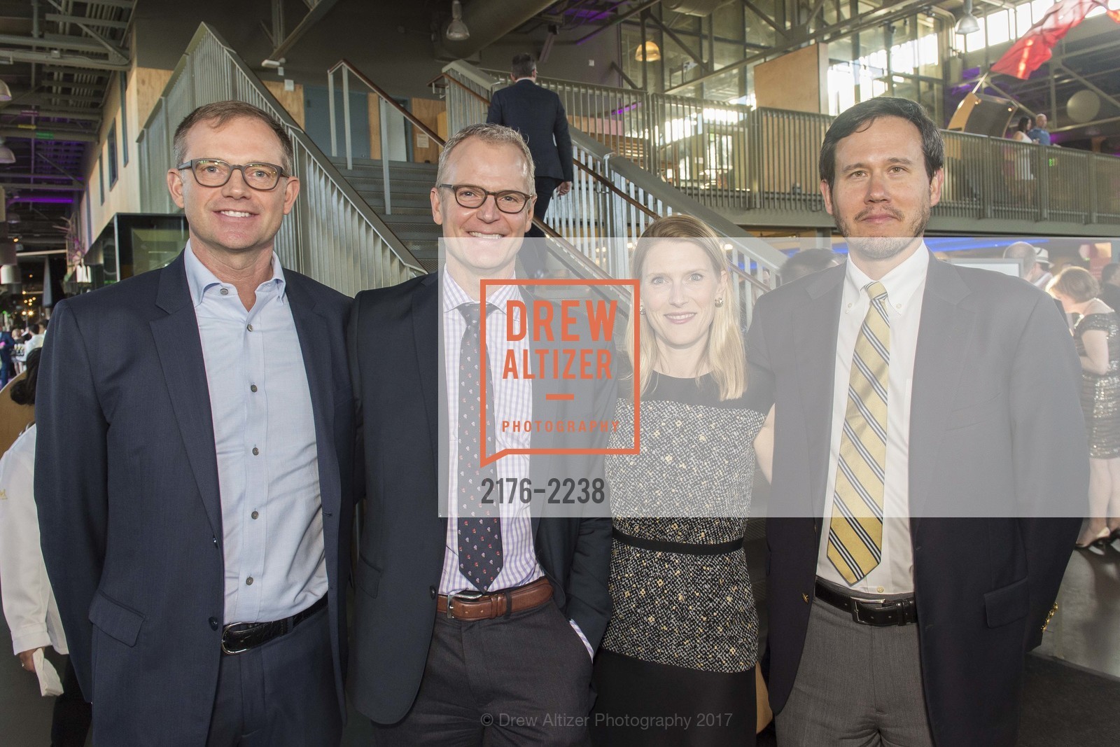 Brian Garrett, Stephen Fronk, Sharon Flanagan, David Chang, Party at the Piers Exploratorium Spring Gala: Phenomenal, Exploratorium. Pier 15, San Francisco CA 94111, May 17th, 2017, Photo #2176-2238 Brian Garrett, Stephen Fronk, Sharon Flanagan, David Chang, Photo #2176-2238