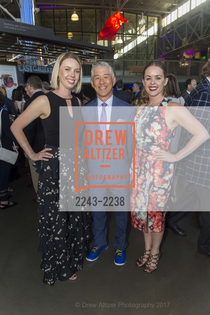 Kristen Keller, Chris Hirano, Bonnie Fisk, Party at the Piers Exploratorium Spring Gala: Phenomenal, Exploratorium. Pier 15, San Francisco CA 94111, May 17th, 2017, Photo #2243-2238 Kristen Keller, Chris Hirano, Bonnie Fisk, Photo #2243-2238