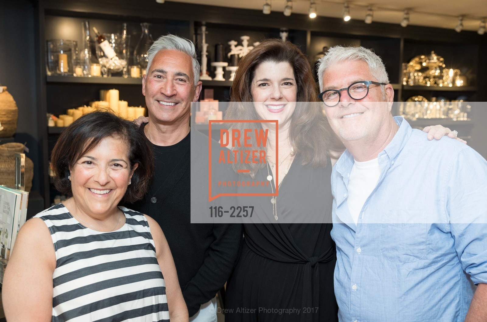 Monelle Totah, Michael Bodziner, Paula Sinkovitz, Gary McNatton, Hudson Grace Book Signing - Nick Voulgaris III and Douglas Friedman "The Seadside House: Living on the Water", Hudson Grace. 3350 Sacramento Street, May 22nd, 2017, Photo #116-2257 Monelle Totah, Michael Bodziner, Paula Sinkovitz, Gary McNatton, Photo #116-2257
