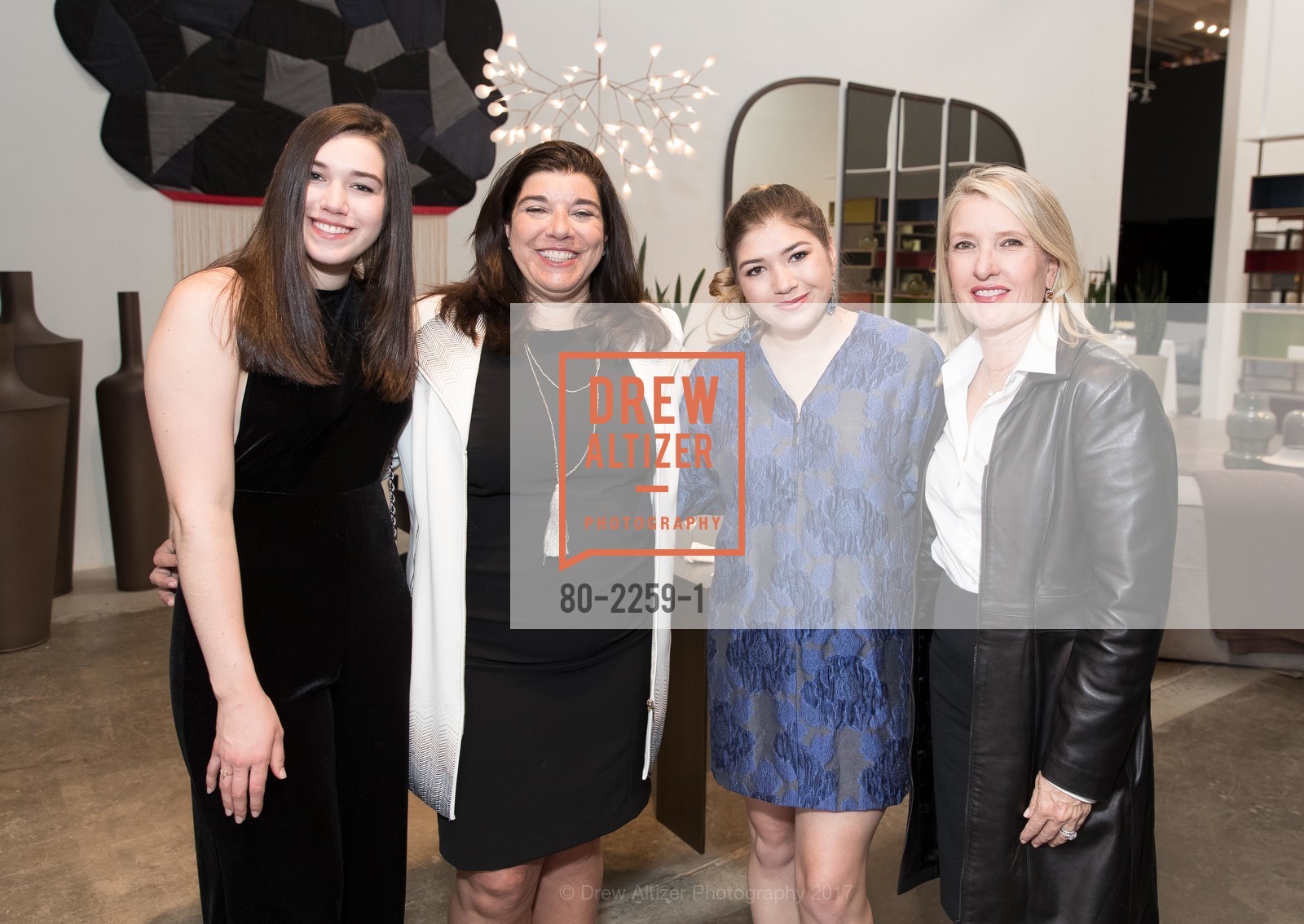 Christie Taves, Suzannes Taves, Katie Taves, Stephanie Riehle, Fashion Fights Arthritis Launch Party, DZine Gallery. 128 Utah St. San Francisco, California, May 24th, 2017, Photo #80-2259-1 Christie Taves, Suzannes Taves, Katie Taves, Stephanie Riehle, Photo #80-2259-1
