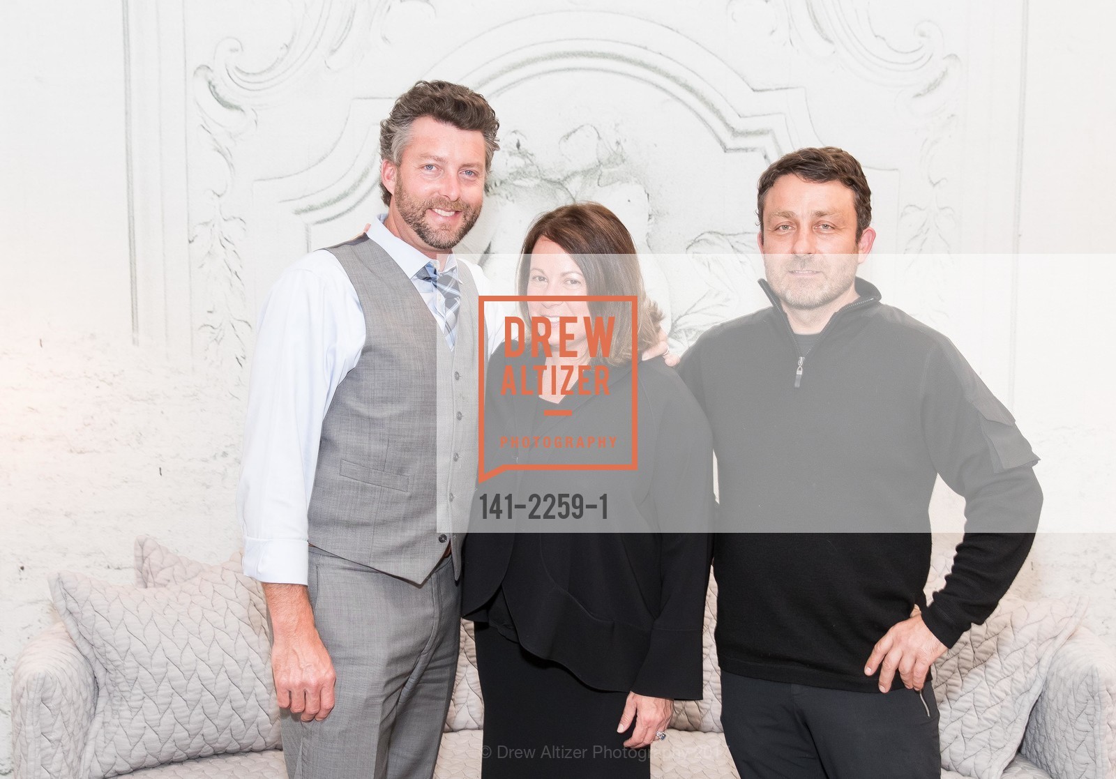 Dominic Magnani, Sharon McCarthy, Patrick Krnic, Fashion Fights Arthritis Launch Party, DZine Gallery. 128 Utah St. San Francisco, California, May 24th, 2017, Photo #141-2259-1 Dominic Magnani, Sharon McCarthy, Patrick Krnic, Photo #141-2259-1