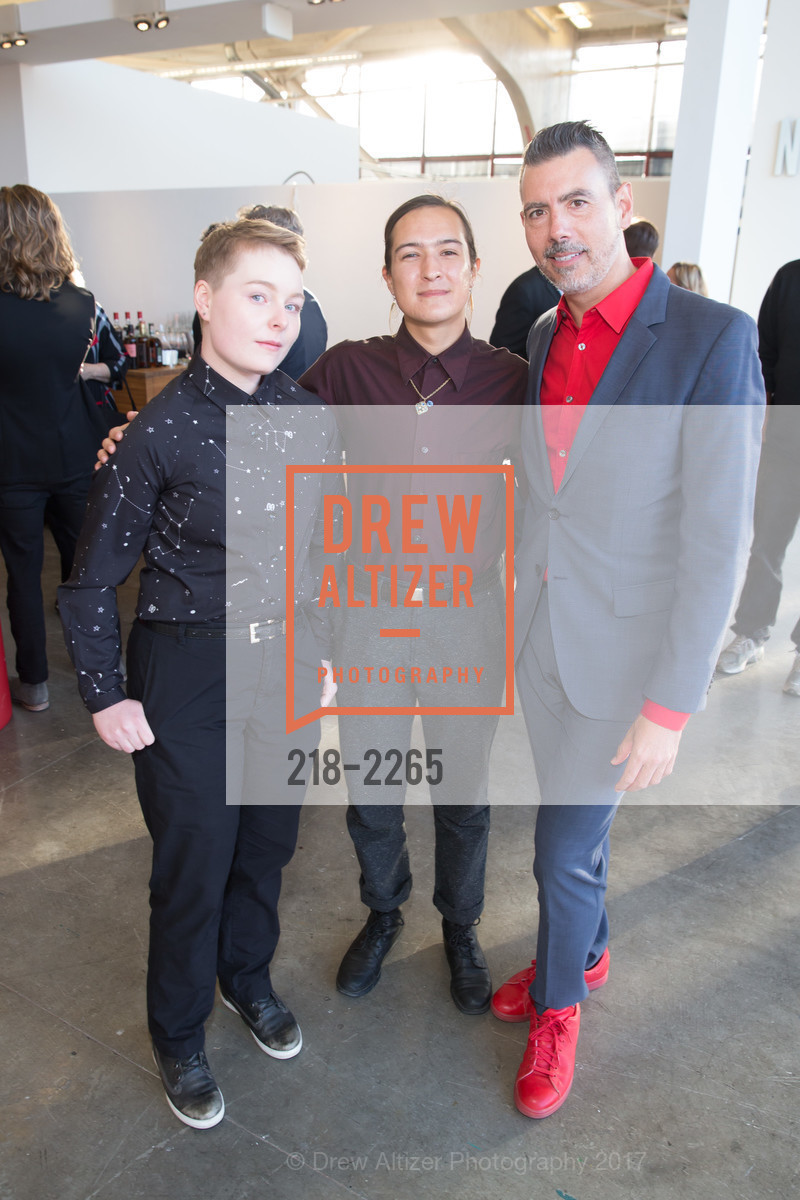 Geod Chouteau, Emeric Kennard, JOnathan Massey, CCA Gala honoring David Kelley, California College of the Arts, May 23rd, 2017, Photo #218-2265 Geod Chouteau, Emeric Kennard, JOnathan Massey, Photo #218-2265