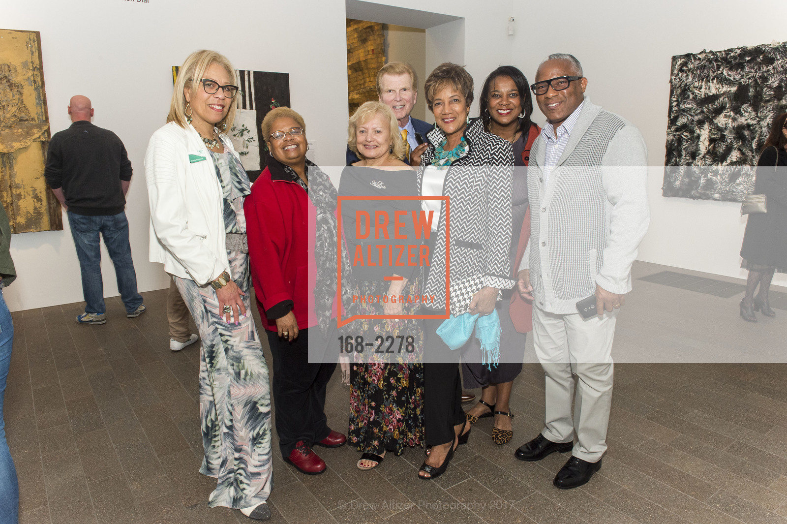 Pamela Stevenson, Dina Blanson, Joyce Jackson Dixon, Ron Buckhammer, Carol Batte, Vicki L. Hughes, Dennis Wylie, Revelations Donor Reception at the de Young, de Young Museum, June 2nd, 2017, Photo #168-2278 Pamela Stevenson, Dina Blanson, Joyce Jackson Dixon, Ron Buckhammer, Carol Batte, Vicki L. Hughes, Dennis Wylie, Photo #168-2278