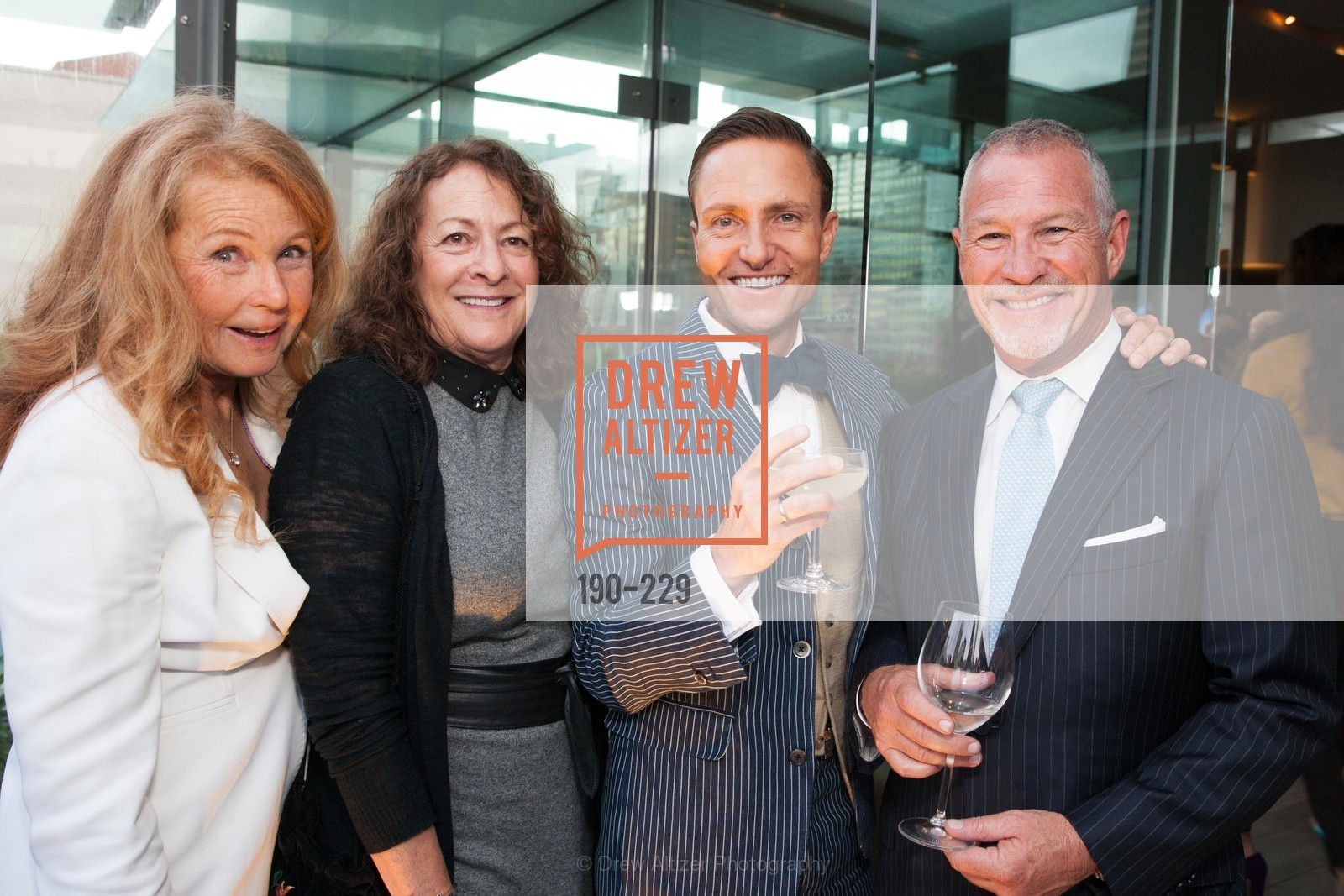 Sande Schlumberger, Cheryl Fairbaugh, Ken Fulk, Rick Paulman, Gucci & Vogue Dinner, Battery. Battery, . 717 Battery St, Photo #190-229 Sande Schlumberger, Cheryl Fairbaugh, Ken Fulk, Rick Paulman, Photo #190-229