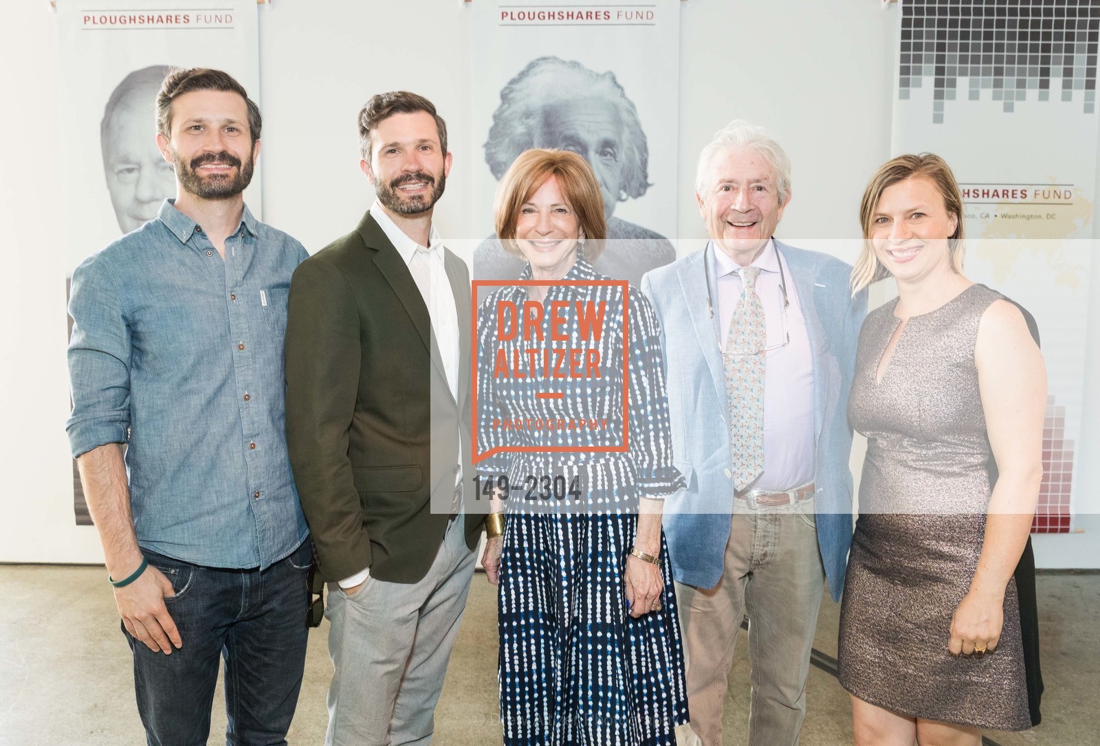 Jesse Estrin, Elliot Estrin, Mary Estrin, Bob Estrin, Zoe Foxley, Ploughshares Fund Gala 2017, Fort Mason. 308 Landmark Building A, Photo #149-2304 Jesse Estrin, Elliot Estrin, Mary Estrin, Bob Estrin, Zoe Foxley, Photo #149-2304