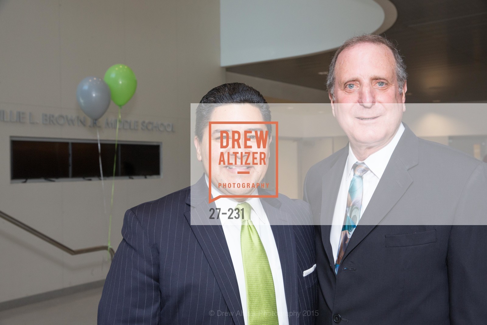 Richard Carranza, David Goldin, Gucci & Vogue Dinner, Willie L. Brown Middle School. Willie L. Brown Middle School, . 2055 Silver Avenue, August 13th, 2015, Photo #27-231 Richard Carranza, David Goldin, Photo #27-231