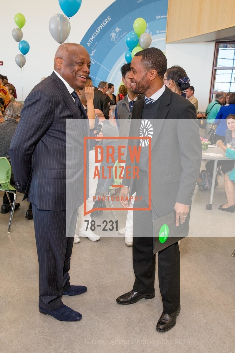 Willie Brown, Demetrius Hobson, Gucci & Vogue Dinner, Willie L. Brown Middle School. Willie L. Brown Middle School, . 2055 Silver Avenue, August 13th, 2015, Photo #78-231 Willie Brown, Demetrius Hobson, Photo #78-231
