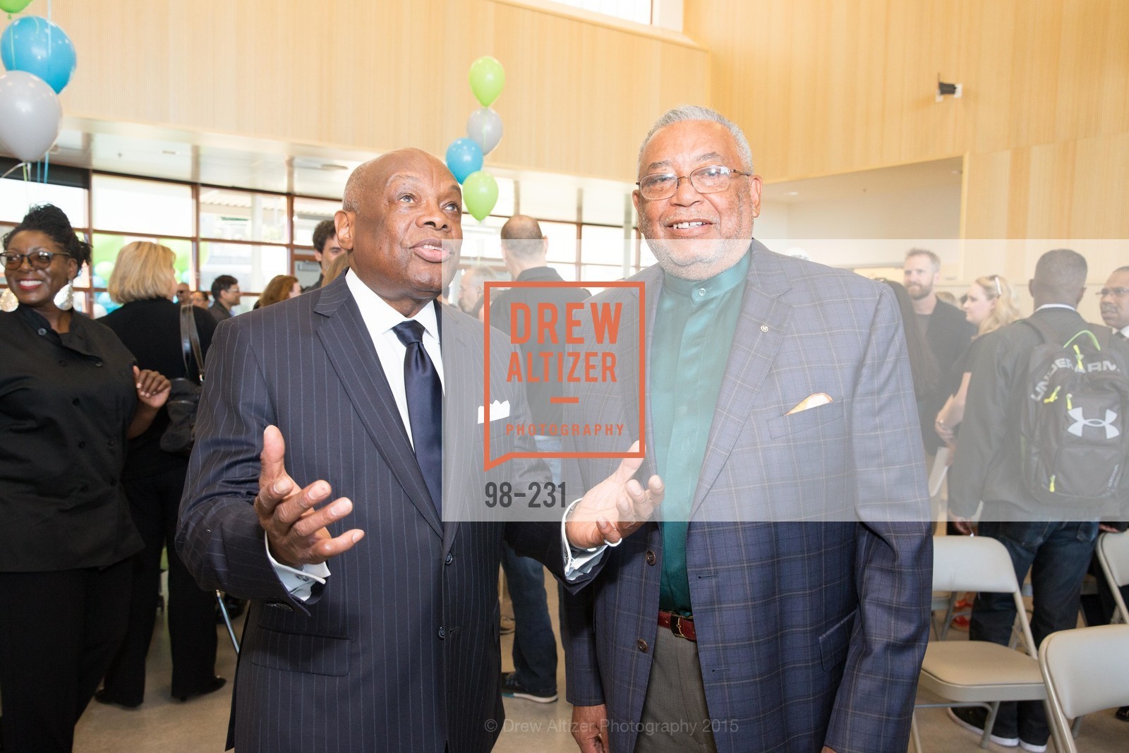 Willie Brown, Louis Garett, Willie L. Brown Middle School Ribbon Cutting Ceremony, Willie L. Brown Middle School. 2055 Silver Avenue, August 13th, 2015,Drew Altizer, Drew Altizer Photography, full-service agency, private events, San Francisco photographer, photographer california
