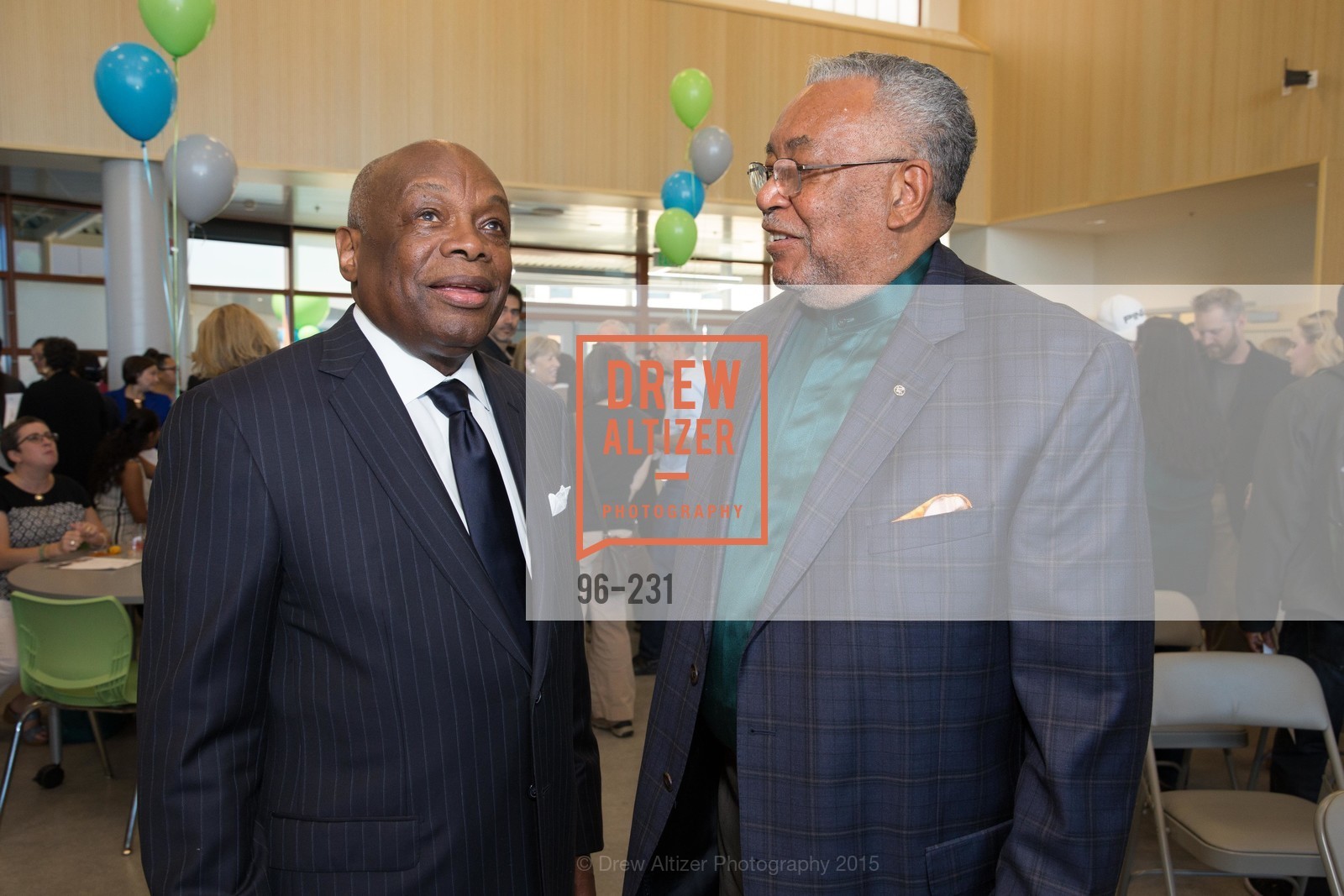 Willie Brown, Louis Garett, Gucci & Vogue Dinner, Willie L. Brown Middle School. Willie L. Brown Middle School, . 2055 Silver Avenue, August 13th, 2015, Photo #96-231 Willie Brown, Louis Garett, Photo #96-231
