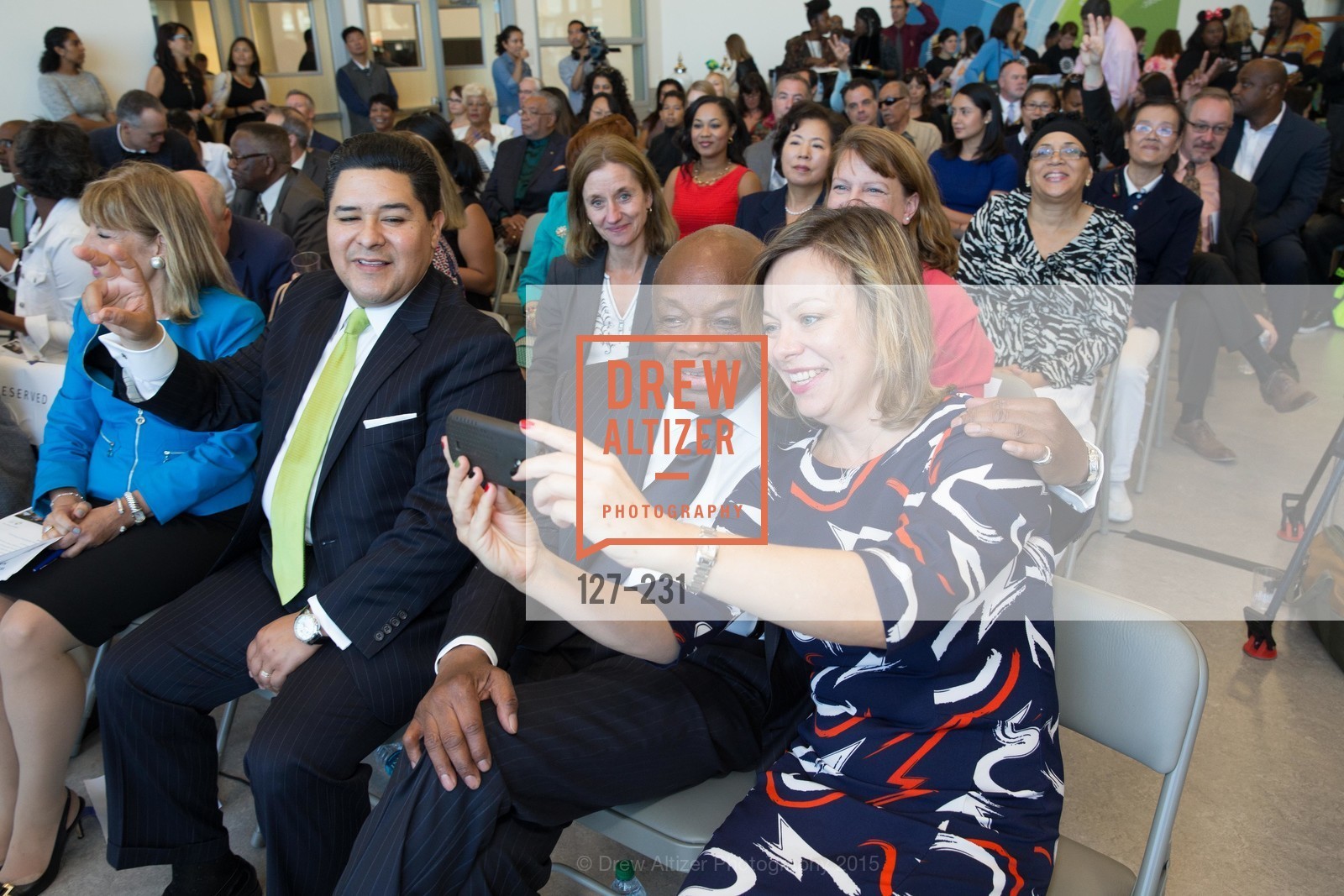 Richard Carranza, Willie Brown, Gucci & Vogue Dinner, Willie L. Brown Middle School. Willie L. Brown Middle School, . 2055 Silver Avenue, August 13th, 2015, Photo #127-231 Richard Carranza, Willie Brown, Photo #127-231