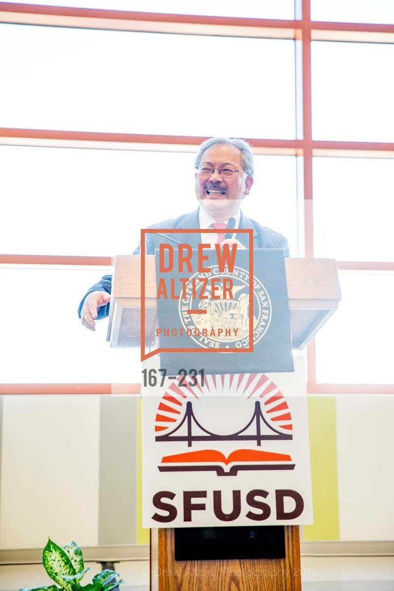 Ed Lee, Willie L. Brown Middle School Ribbon Cutting Ceremony, Willie L. Brown Middle School. 2055 Silver Avenue, August 13th, 2015,Drew Altizer, Drew Altizer Photography, full-service agency, private events, San Francisco photographer, photographer california