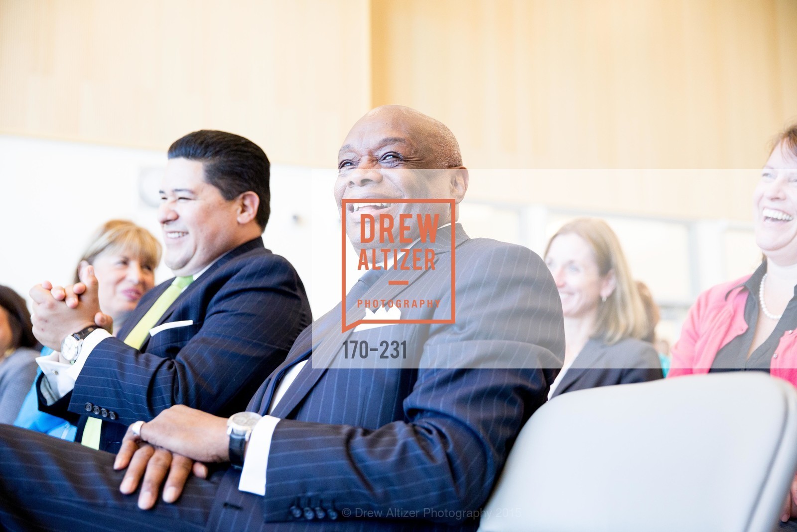 Richard Carranza, Willie Brown, Gucci & Vogue Dinner, Willie L. Brown Middle School. Willie L. Brown Middle School, . 2055 Silver Avenue, August 13th, 2015, Photo #170-231 Richard Carranza, Willie Brown, Photo #170-231