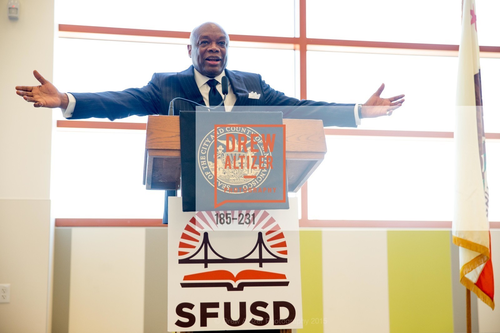 Willie Brown, Willie L. Brown Middle School Ribbon Cutting Ceremony, Willie L. Brown Middle School. 2055 Silver Avenue, August 13th, 2015,Drew Altizer, Drew Altizer Photography, full-service agency, private events, San Francisco photographer, photographer california