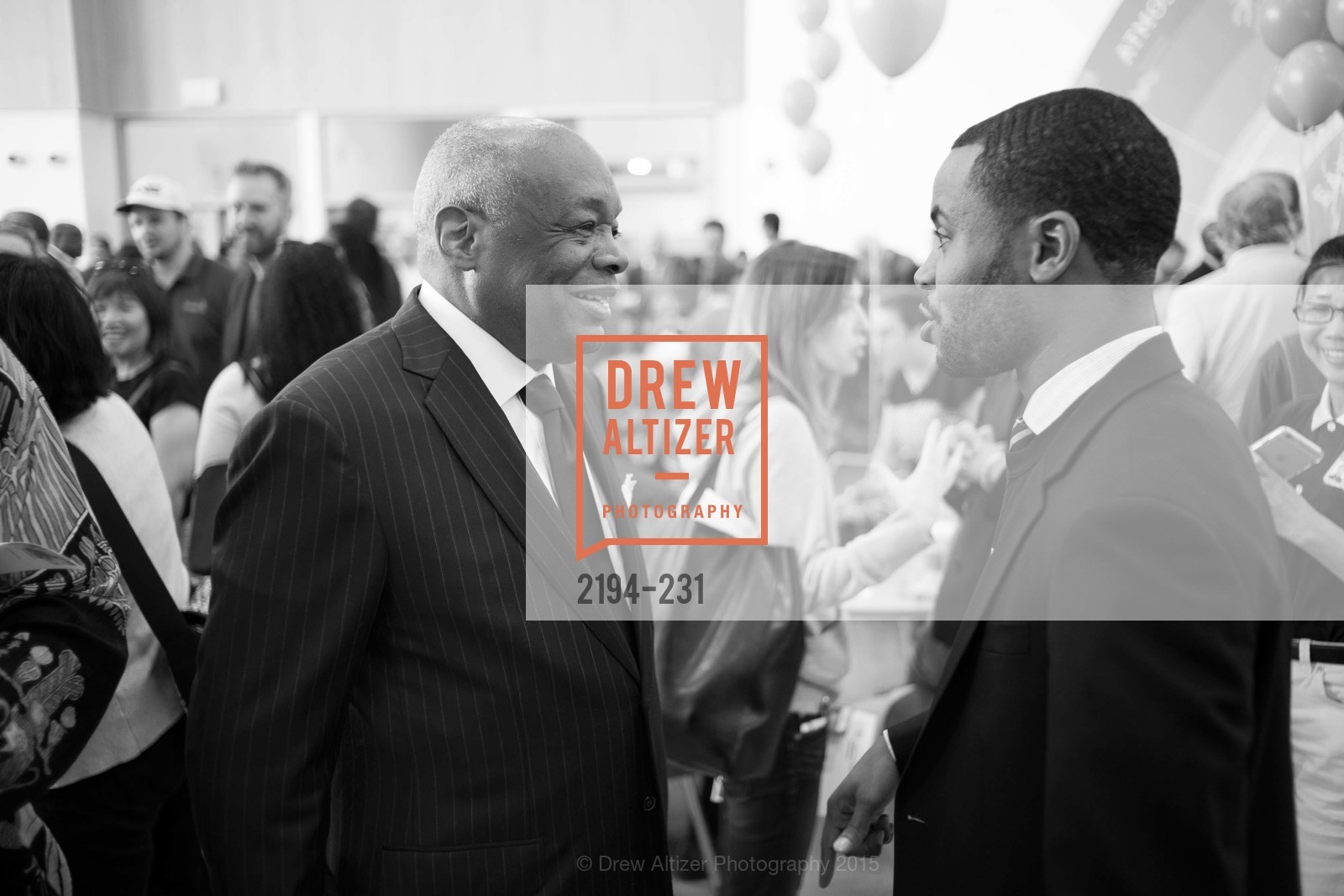 Willie Brown, Demetrius Hobson, Gucci & Vogue Dinner, Willie L. Brown Middle School. Willie L. Brown Middle School, . 2055 Silver Avenue, August 14th, 2015, Photo #2194-231 Willie Brown, Demetrius Hobson, Photo #2194-231