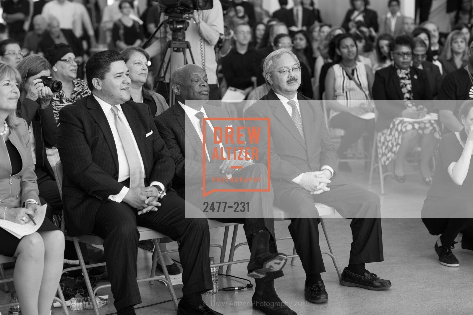 Richard Carranza, Willie Brown, Ed Lee, Willie L. Brown Middle School Ribbon Cutting Ceremony, Willie L. Brown Middle School. 2055 Silver Avenue, August 13th, 2015,Drew Altizer, Drew Altizer Photography, full-service agency, private events, San Francisco photographer, photographer california