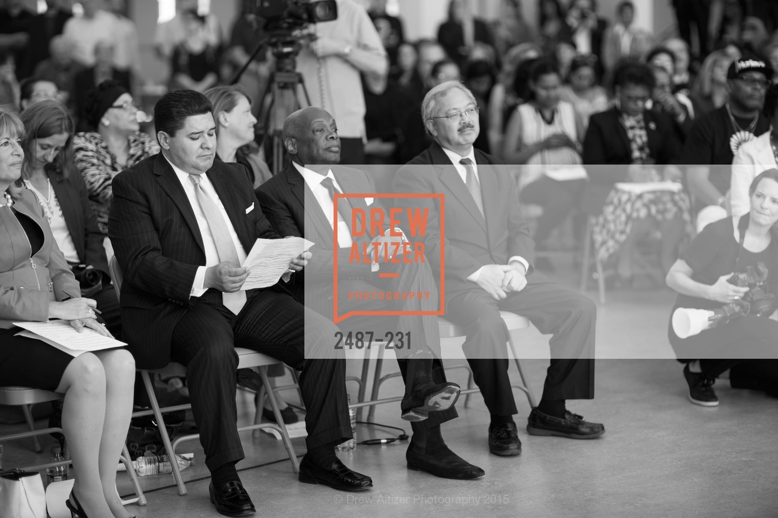 Richard Carranza, Willie Brown, Ed Lee, Willie L. Brown Middle School Ribbon Cutting Ceremony, Willie L. Brown Middle School. 2055 Silver Avenue, August 13th, 2015,Drew Altizer, Drew Altizer Photography, full-service agency, private events, San Francisco photographer, photographer california