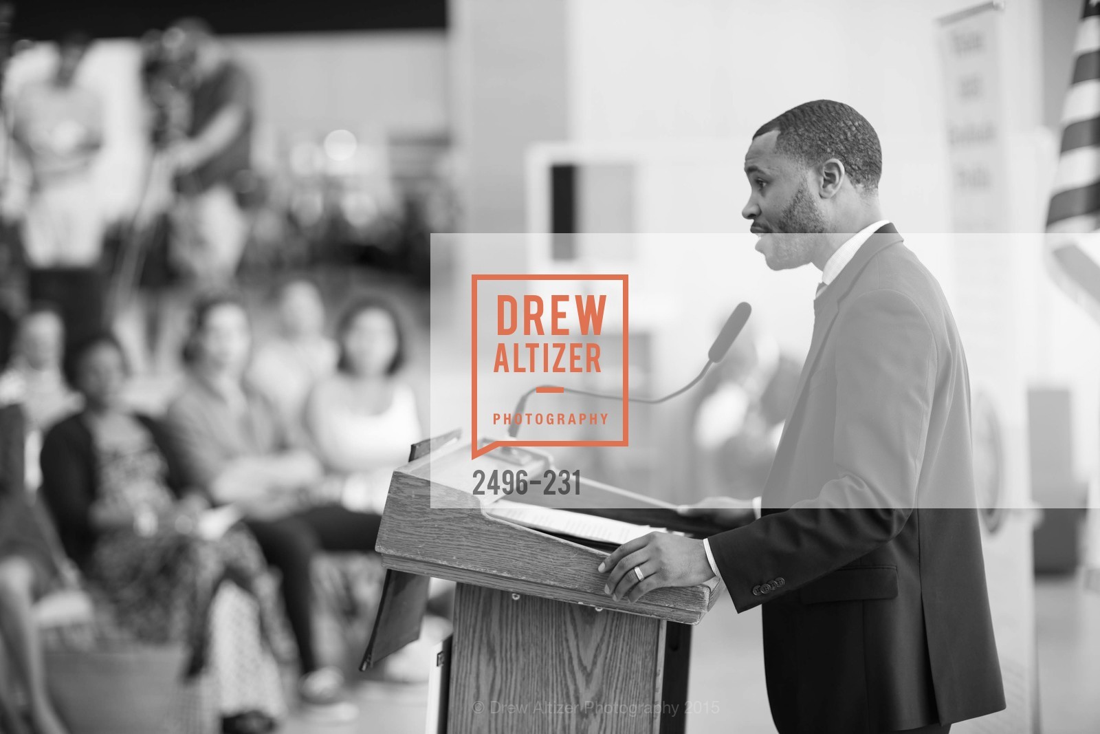 Demetrius Hobson, Willie L. Brown Middle School Ribbon Cutting Ceremony, Willie L. Brown Middle School. 2055 Silver Avenue, August 13th, 2015,Drew Altizer, Drew Altizer Photography, full-service agency, private events, San Francisco photographer, photographer california