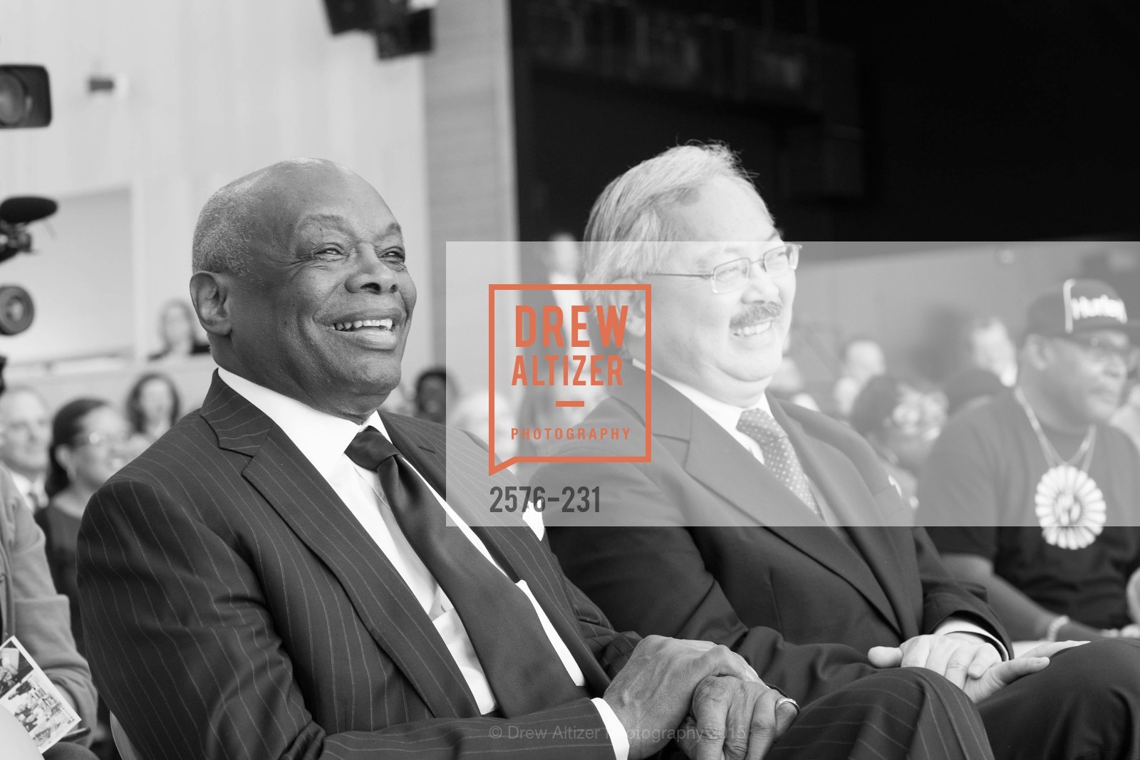 Willie Brown, Ed Lee, Gucci & Vogue Dinner, Willie L. Brown Middle School. Willie L. Brown Middle School, . 2055 Silver Avenue, December 12th, 2017, Photo #2576-231 Willie Brown, Ed Lee, Photo #2576-231