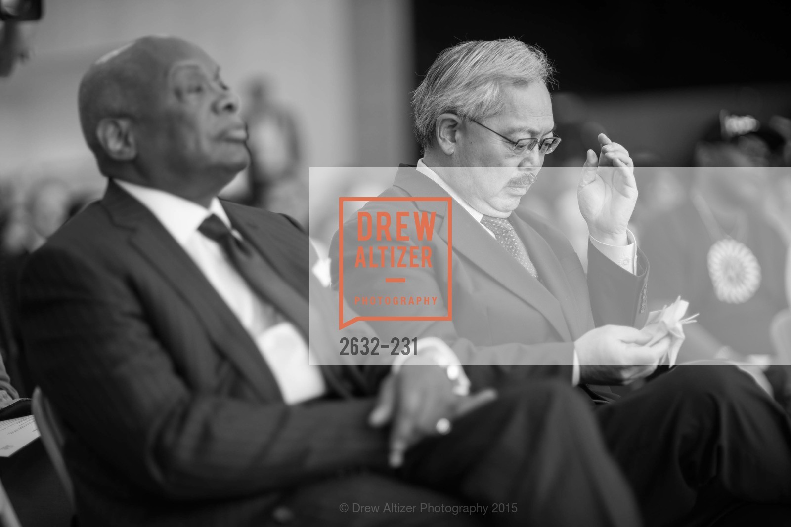 Willie Brown, Ed Lee, Gucci & Vogue Dinner, Willie L. Brown Middle School. Willie L. Brown Middle School, . 2055 Silver Avenue, December 12th, 2017, Photo #2632-231 Willie Brown, Ed Lee, Photo #2632-231