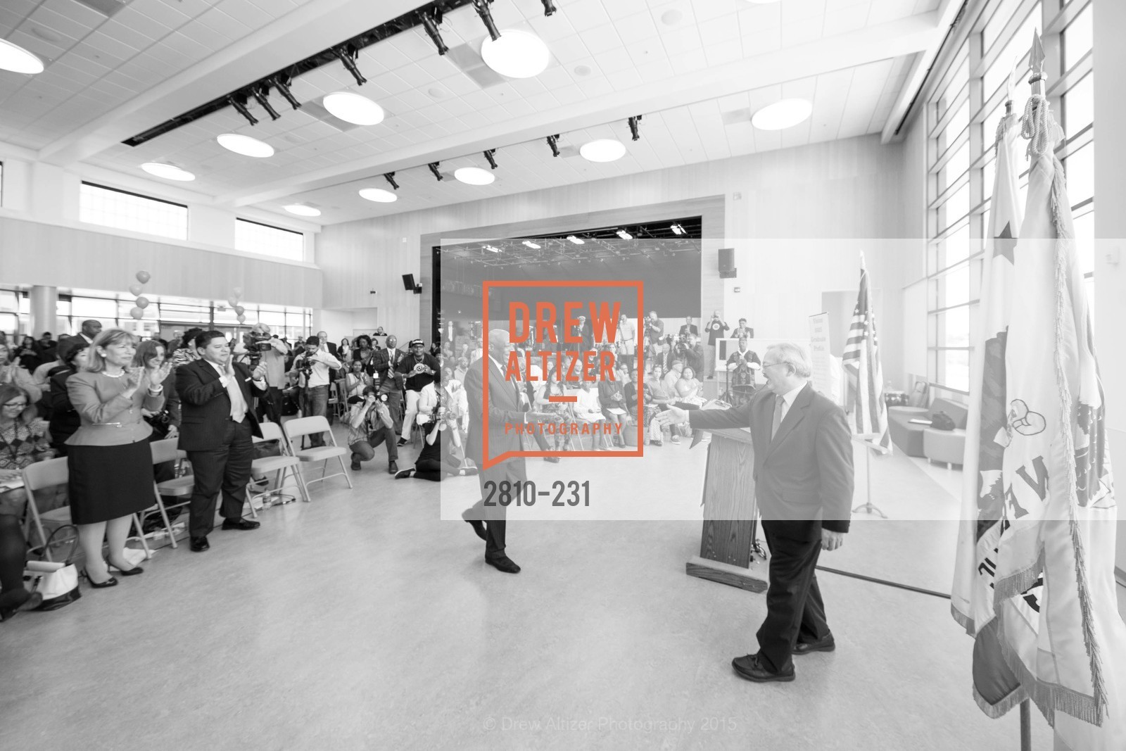 Willie Brown, Ed Lee, Willie L. Brown Middle School Ribbon Cutting Ceremony, Willie L. Brown Middle School. 2055 Silver Avenue, August 13th, 2015,Drew Altizer, Drew Altizer Photography, full-service agency, private events, San Francisco photographer, photographer california