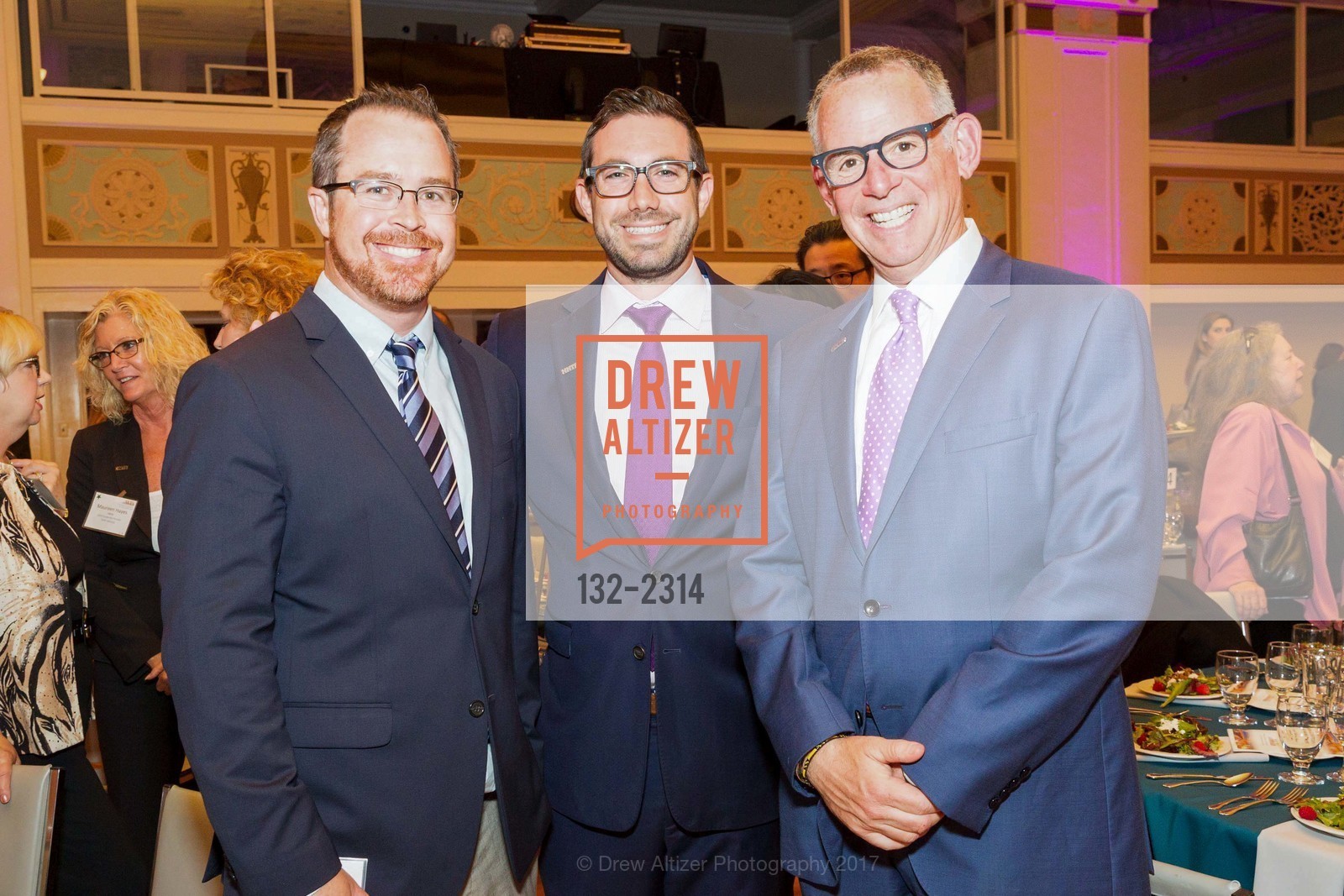 Dan Parker King, Joshua Englander, Peter Gertler, Women's Transportation Seminar SF Annual Scholarships & Awards Event 2017, The Scottish Rite Center. 1547 Lakeside Drive Oakland, California 94612, June 7th, 2017, Photo #132-2314 Dan Parker King, Joshua Englander, Peter Gertler, Photo #132-2314