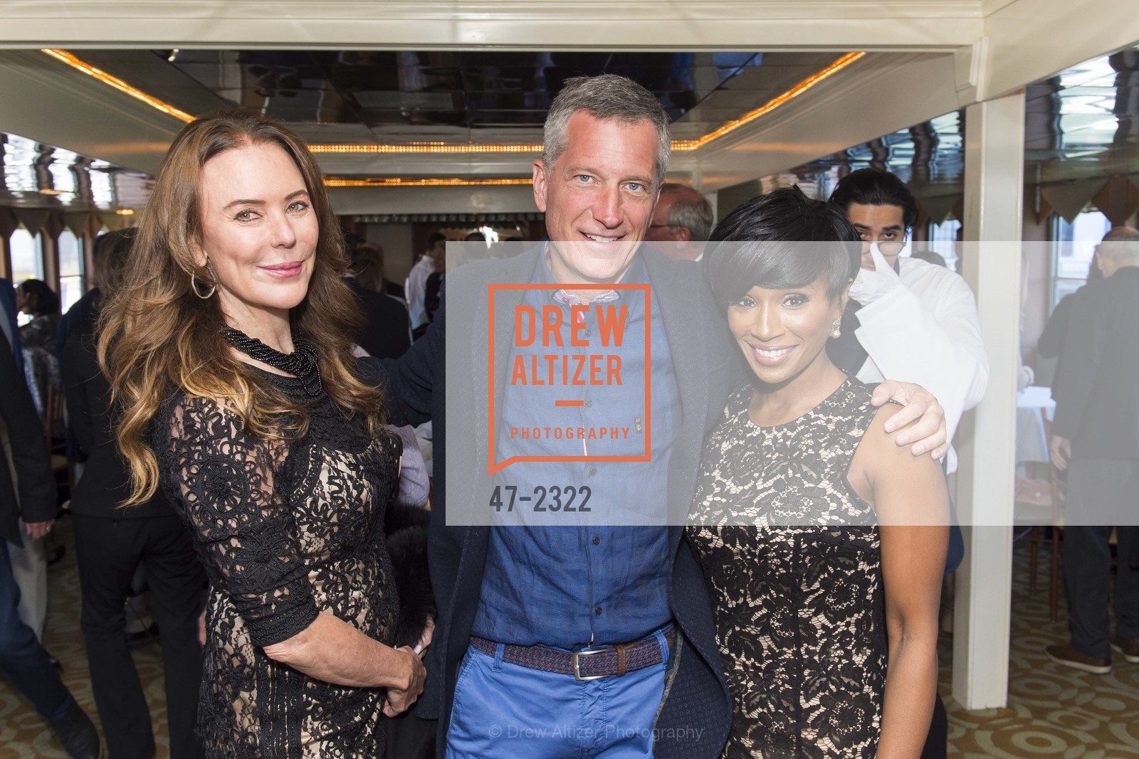 Margaret Mitchell, David Valaer, Pernella Sommerville, Drever Investor Appreciation Cruise, Pier 40, Photo #47-2322 Margaret Mitchell, David Valaer, Pernella Sommerville, Photo #47-2322
