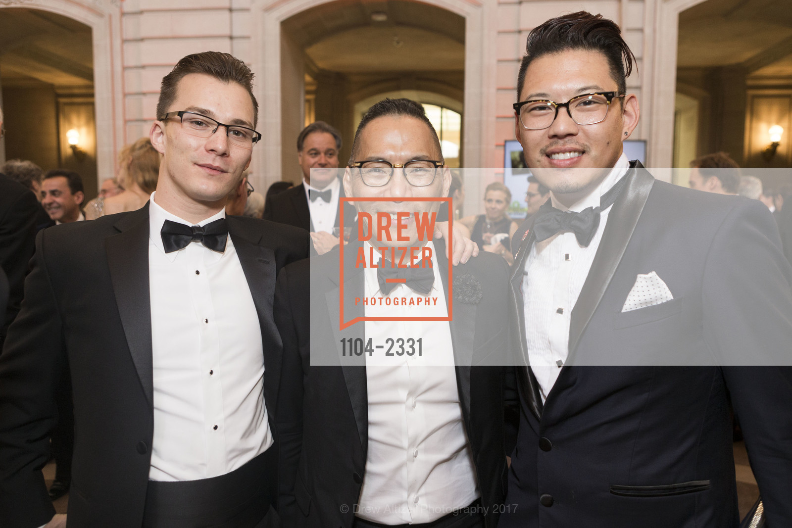 Brandon Gerds, Bill Kwan, Dennis Aguiling, Merola 60th Anniversary Benefit Gala & Concert, City Hall and Veterans Building, June 11th, 2017, Photo #1104-2331 Brandon Gerds, Bill Kwan, Dennis Aguiling, Photo #1104-2331