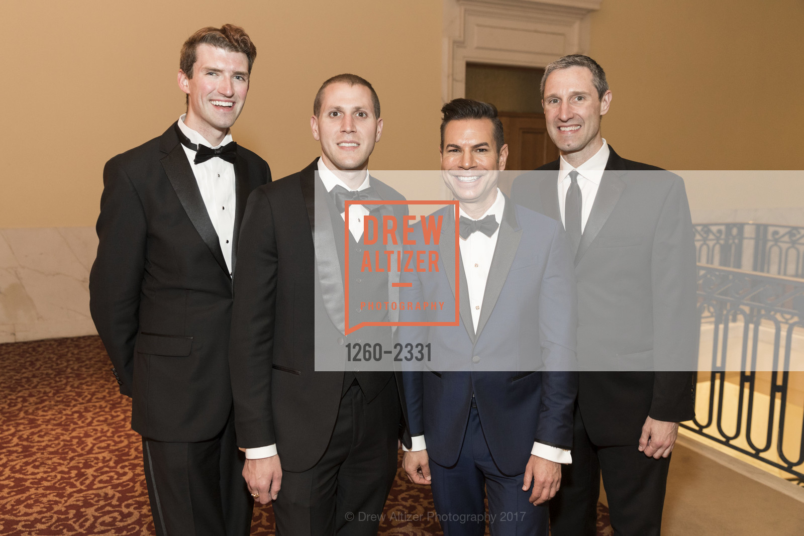 Patrick Wilson, Joseph Van Matre, Robert Mison, Gary Riley, Merola 60th Anniversary Benefit Gala & Concert, City Hall and Veterans Building, June 11th, 2017, Photo #1260-2331 Patrick Wilson, Joseph Van Matre, Robert Mison, Gary Riley, Photo #1260-2331