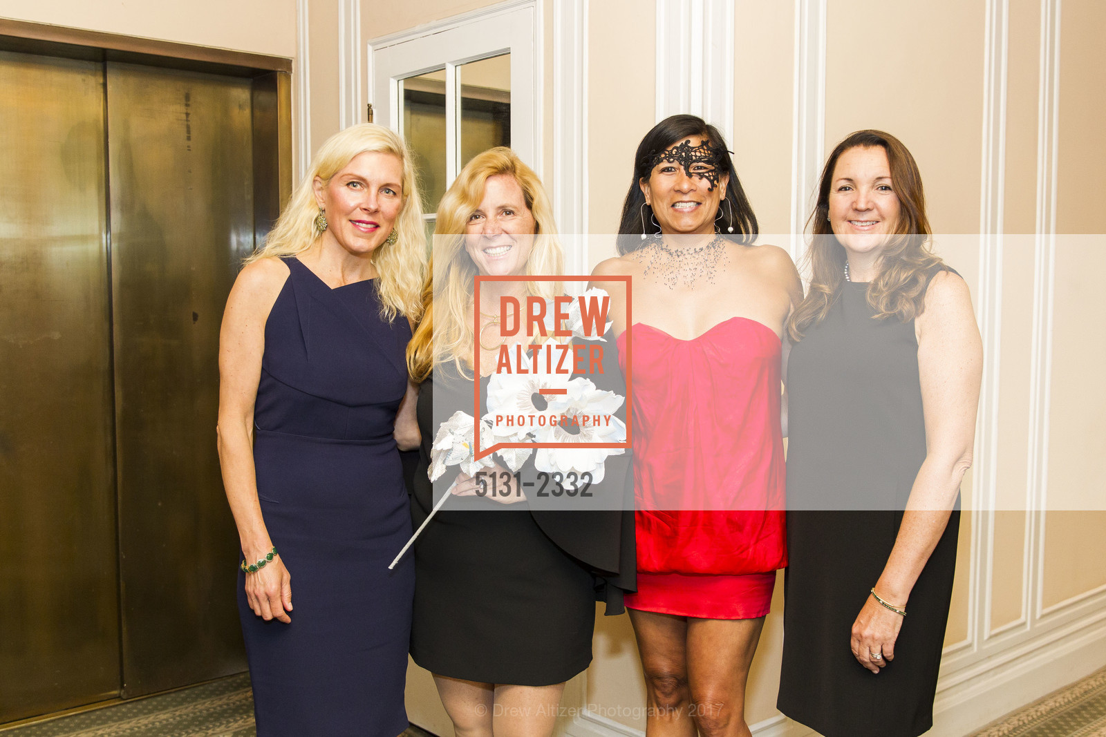 Holly Farrell, Lisa Dana, Cooksie Giannini, Evelyn Baylis, SF Debutante Masquerade Ball 2017, Metropolitan Club. 640 Sutter St, June 13th, 2017, Photo #5131-2332 Holly Farrell, Lisa Dana, Cooksie Giannini, Evelyn Baylis, Photo #5131-2332