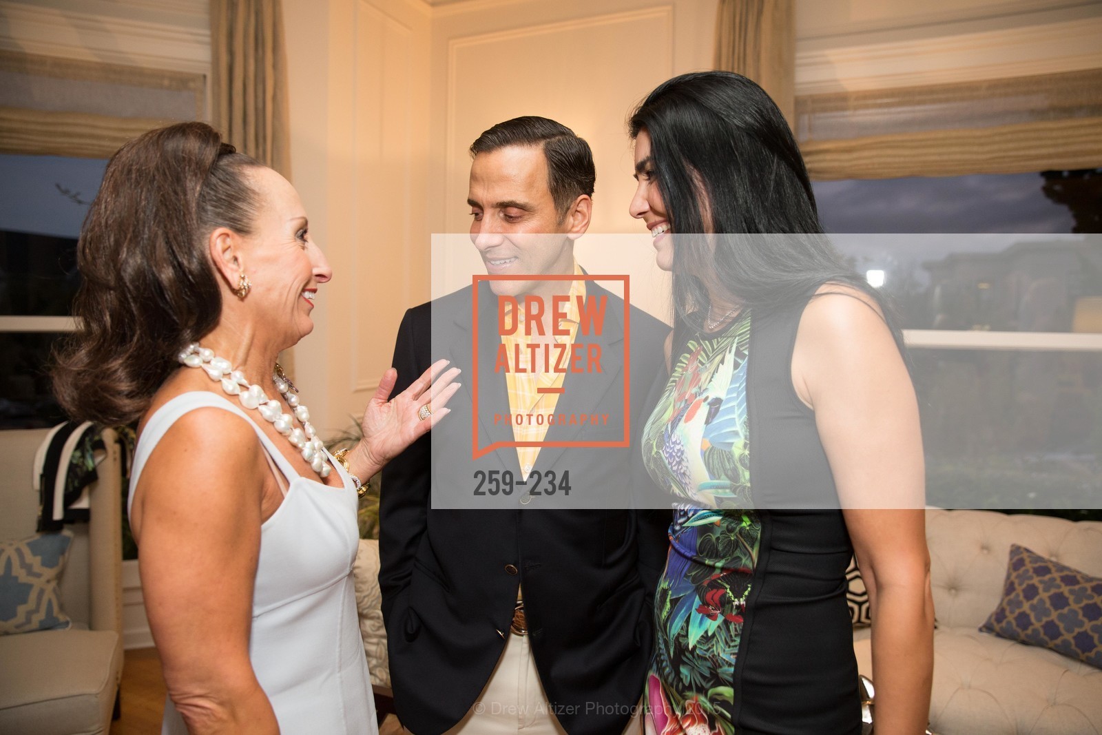 Toni Wolfson, Alan Malouf, Afsaneh Akhtari, San Francisco Opera Ball 2015 Patron Party, Private Residence, August 19th, 2015,Drew Altizer, Drew Altizer Photography, full-service agency, private events, San Francisco photographer, photographer california