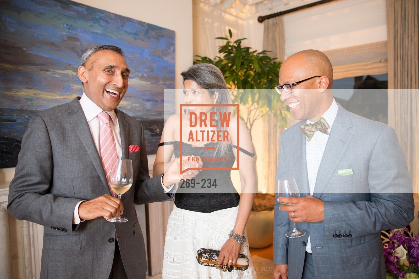 Inder Dhillon, Deepa Pakianathan, Ken McNeely, San Francisco Opera Ball 2015 Patron Party, Private Residence, August 19th, 2015,Drew Altizer, Drew Altizer Photography, full-service agency, private events, San Francisco photographer, photographer california