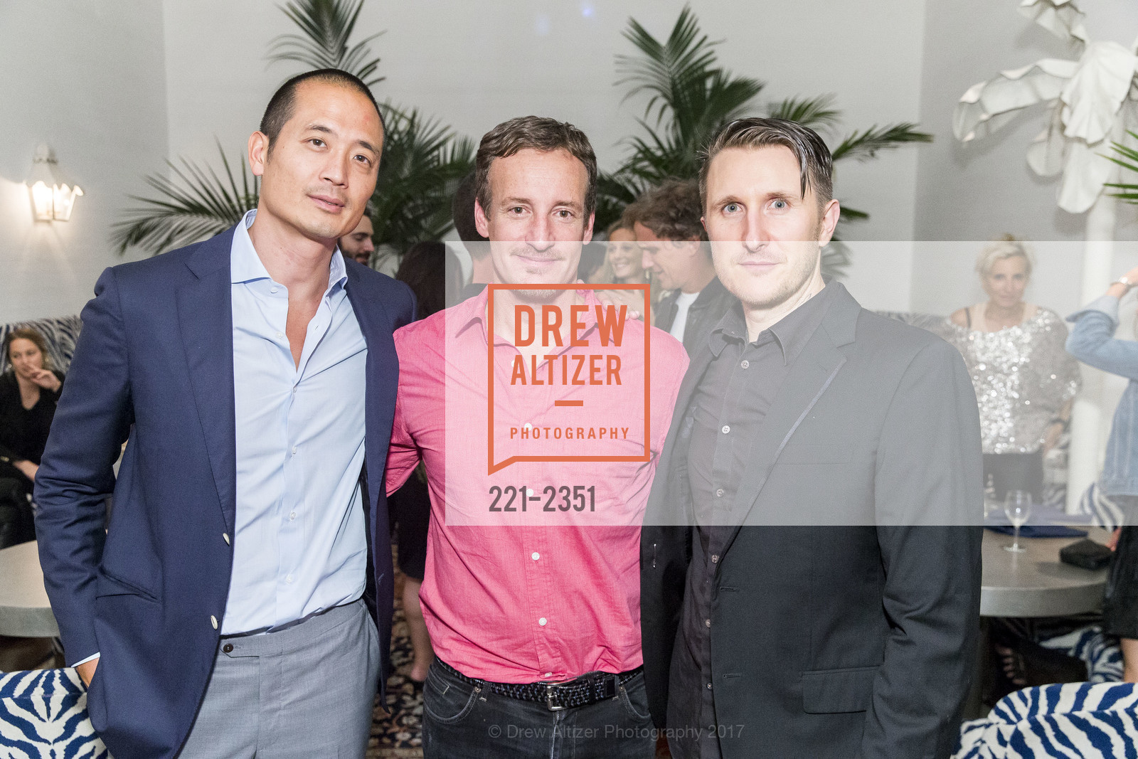 Clement Kwan, Todd Traina, Scott Campbell, Beboe Launch Cocktail + Dinner Party Hosted by Zak and Alex Williams, Private Residence, June 15th, 2017, Photo #221-2351 Clement Kwan, Todd Traina, Scott Campbell, Photo #221-2351