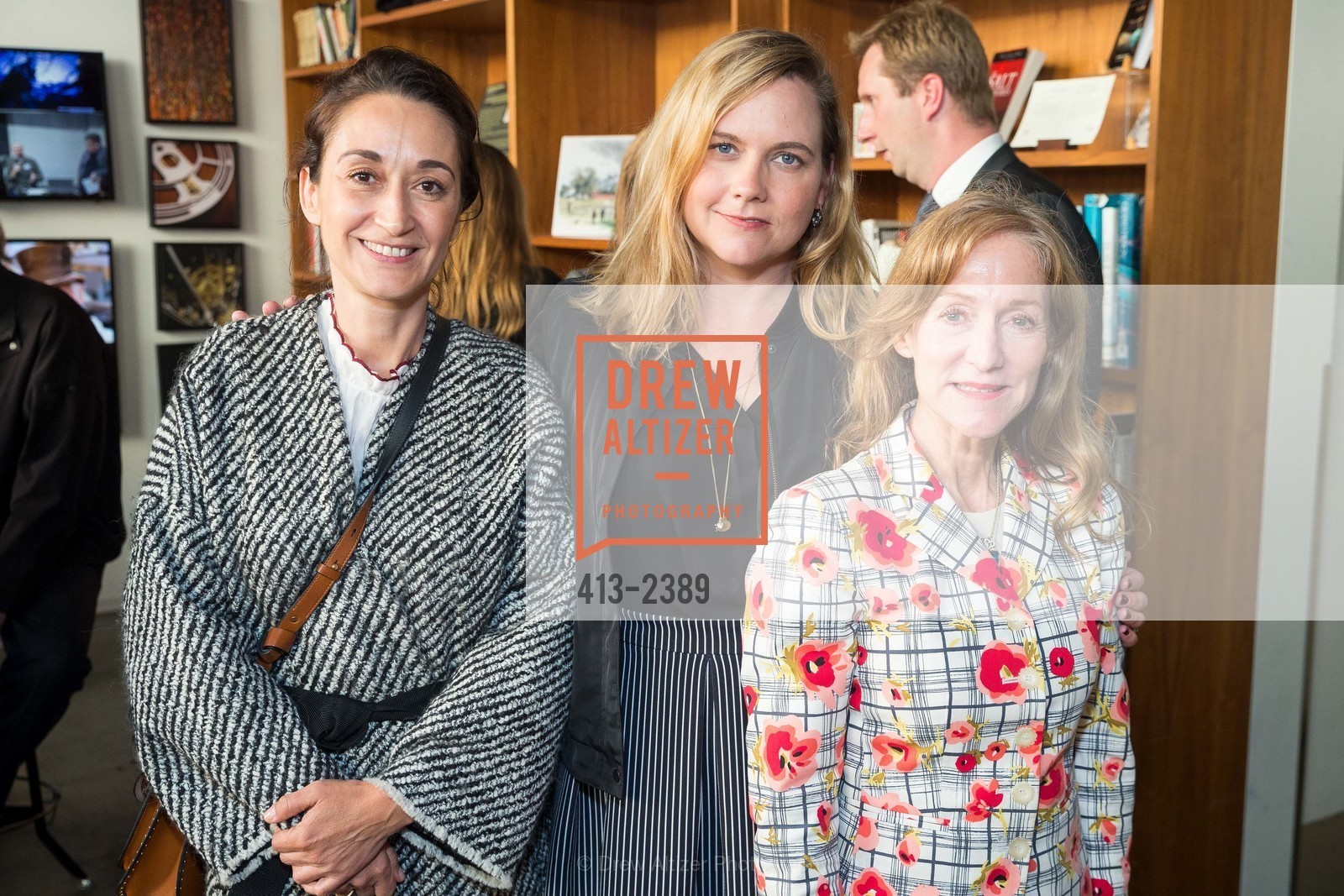 Agnes Faure, Aimee Le Duc, Jill Manton, Sophie Calle's "Missing" Opening Night, Fort Mason Center for Arts & Culture, June 28th, 2017, Photo #413-2389 Agnes Faure, Aimee Le Duc, Jill Manton, Photo #413-2389