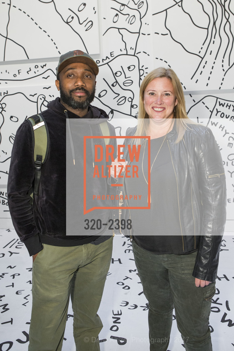 Moses Kelany, Molly Parsley, Shantell Martin Opening, Chandran Gallery. 459 Geary St San Francisco, California, July 13th, 2017, Photo #320-2398 Moses Kelany, Molly Parsley, Photo #320-2398