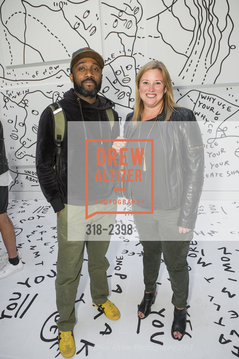 Moses Kelany, Molly Parsley, Shantell Martin Opening, Chandran Gallery. 459 Geary St San Francisco, California, July 13th, 2017, Photo #318-2398 Moses Kelany, Molly Parsley, Photo #318-2398