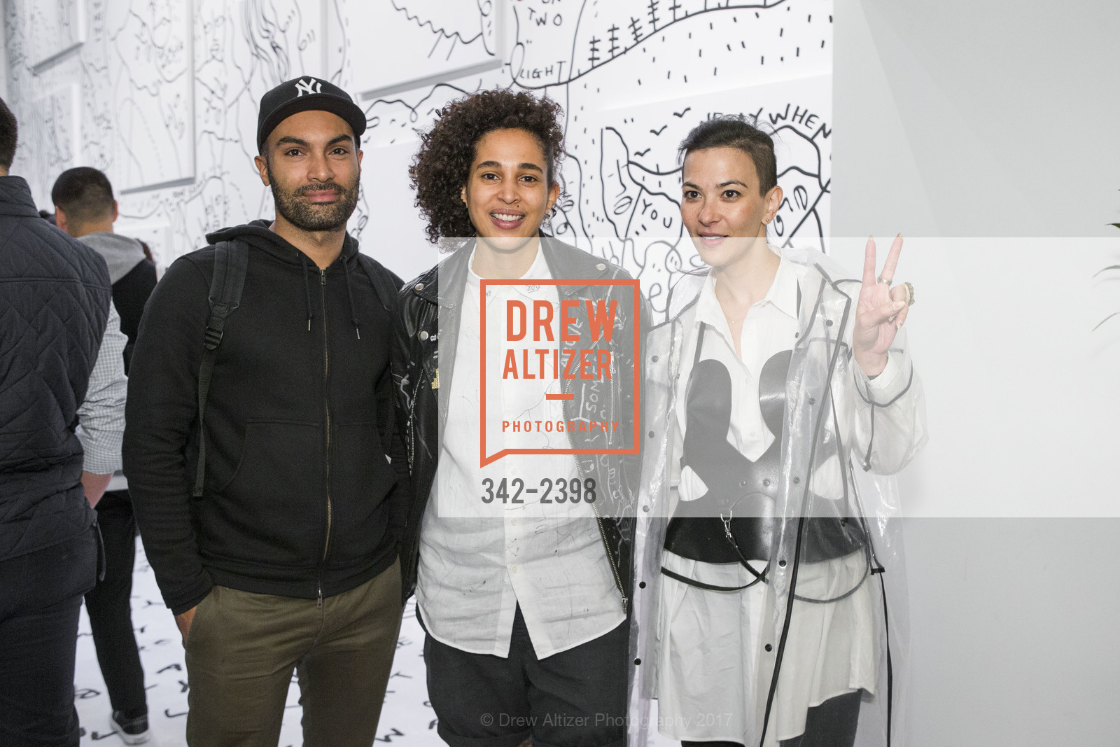 Oriel Davis-Lyons, Shantell Martin, Shantell Martin Opening, Chandran Gallery. 459 Geary St San Francisco, California, July 13th, 2017, Photo #342-2398 Oriel Davis-Lyons, Shantell Martin, Photo #342-2398