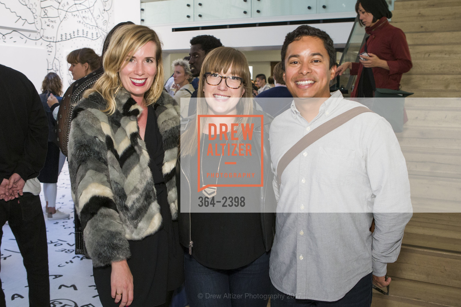 Alana Corbett, Erin Anderson, Rene Alvarado, Shantell Martin Opening, Chandran Gallery. 459 Geary St San Francisco, California, July 13th, 2017, Photo #364-2398 Alana Corbett, Erin Anderson, Rene Alvarado, Photo #364-2398