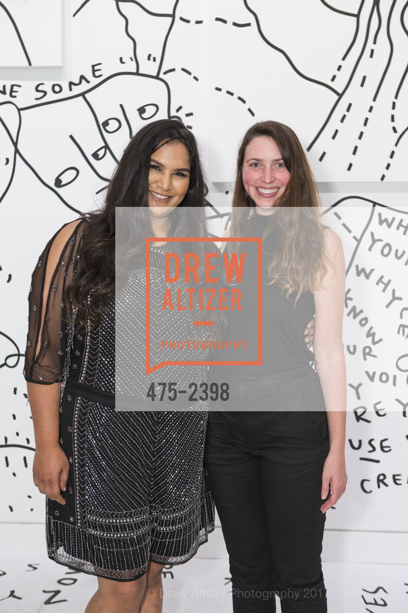 Ashley Chandran, Amanda Krampf, Shantell Martin Opening, Chandran Gallery. 459 Geary St San Francisco, California, July 13th, 2017, Photo #475-2398 Ashley Chandran, Amanda Krampf, Photo #475-2398