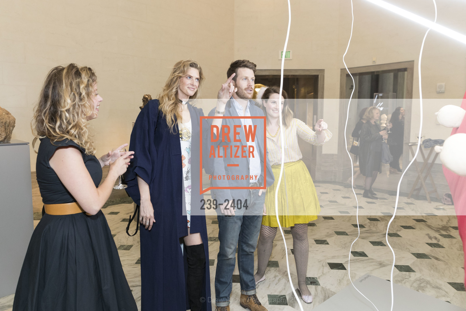 Kelsey Shell, Miles Danielson, Emily Wheeler, Becky Abramowitz, Sarah Lucas Donor Reception at the Legion of Honor, Legion of Honor, July 13th, 2017, Photo #239-2404 Kelsey Shell, Miles Danielson, Emily Wheeler, Becky Abramowitz, Photo #239-2404