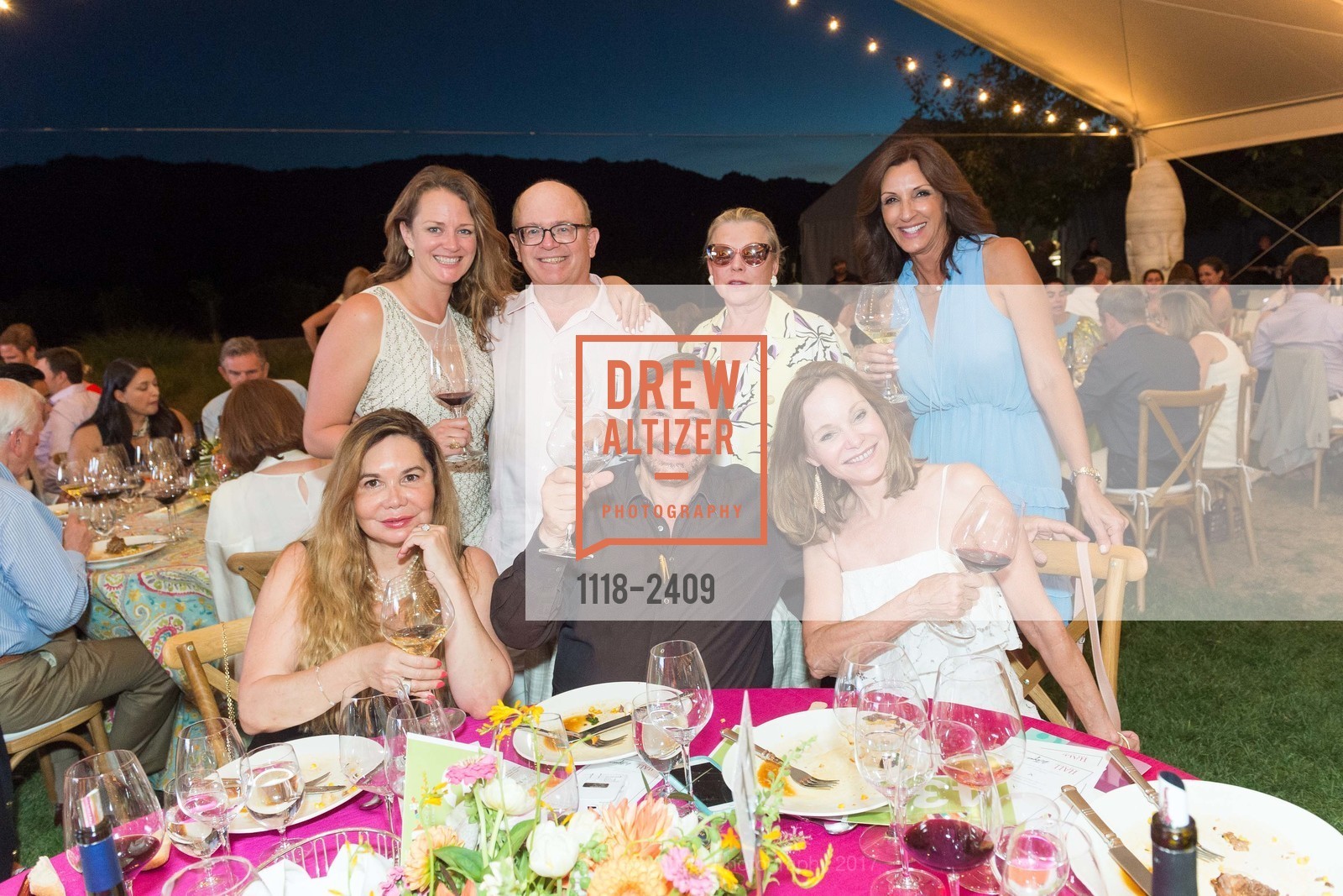 Cecilia Peterson, Fritz Hatton, Jose Nazar, Jeanne Lawrence, Jan Zakin, Deanna Reudy, Festival Napa Valley 2017 Arts for All Gala at HALL St. Helena, HALL. 401 St Helena Hwy, St Helena, CA 94574, July 16th, 2017, Photo #1118-2409 Cecilia Peterson, Fritz Hatton, Jose Nazar, Jeanne Lawrence, Jan Zakin, Deanna Reudy, Photo #1118-2409